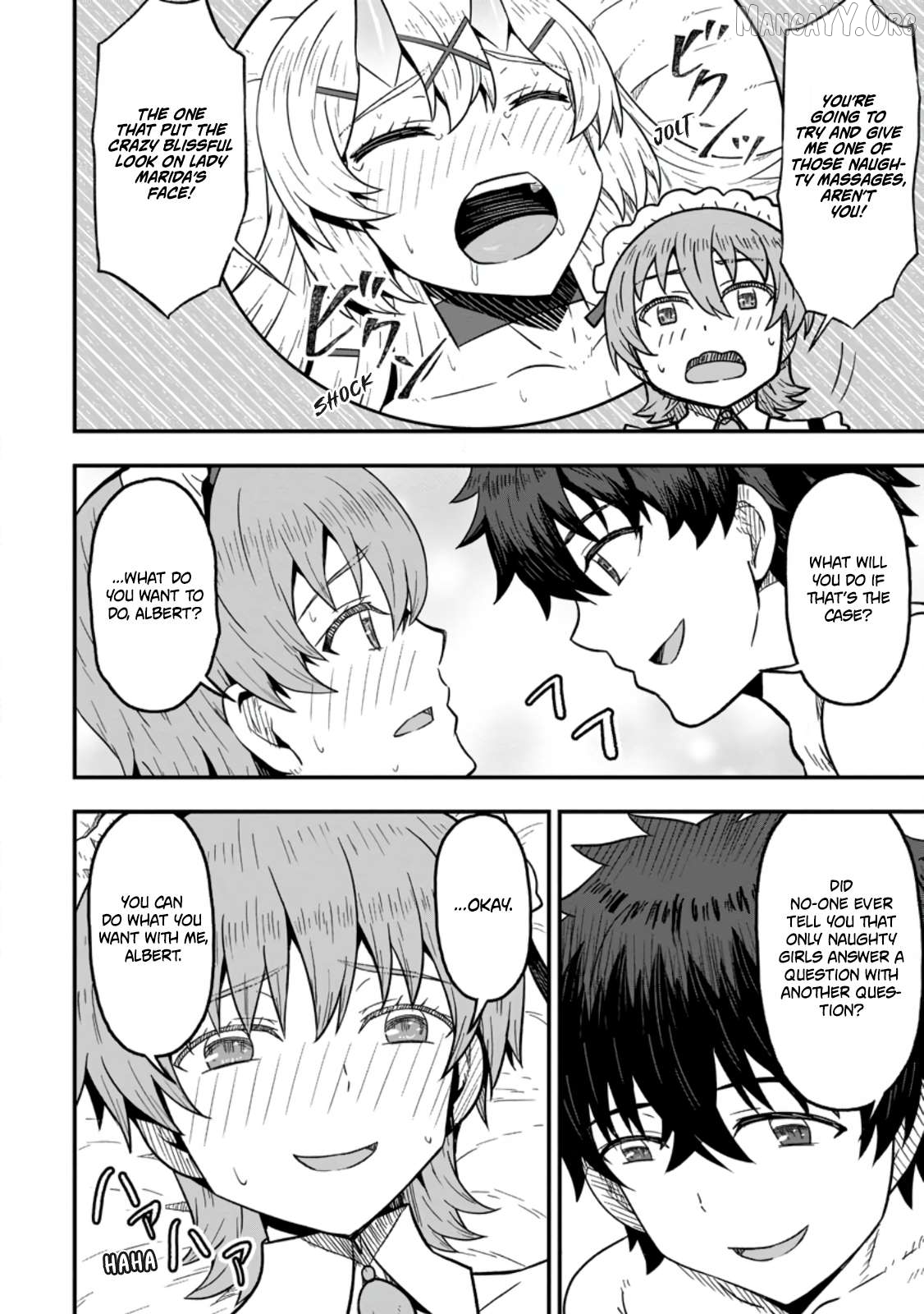 Isekai Saikyou no Yome desu ga, Yoru no Tatakai wa Ore no Hou ga Tsuyoi You desu ~Chiryaku o Ikashite Nariagaru Harem Senki~ Chapter 27 - page 10