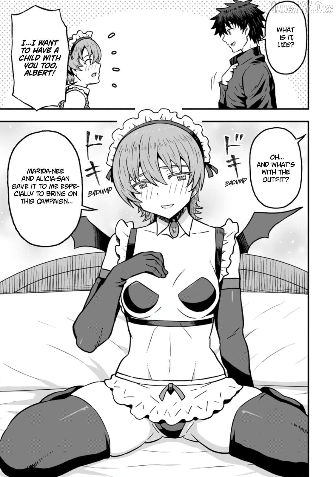 Isekai Saikyou no Yome desu ga, Yoru no Tatakai wa Ore no Hou ga Tsuyoi You desu ~Chiryaku o Ikashite Nariagaru Harem Senki~ Chapter 27 - page 5