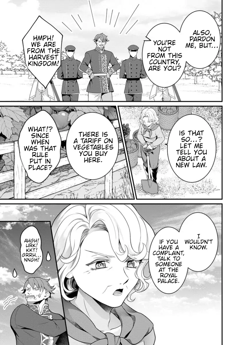 Tsuihou Seijo no Doronko Nouen Seikatsu: Itsunomanika Ringoku wo Sukutte Shimaimashita Chapter 8.2 - page 4