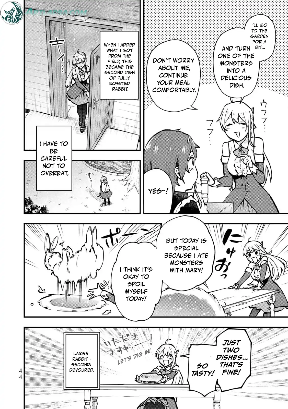 [Pakupaku desu wa] Tsuihousareta Ojou-sama no "Monster wo Taberu Hodo Tsuyoku Naru" Skill wa, 1-shoku de 1 Level Up suru Zendaimimon no Saikyou Skill deshita. 3-nichi de Jinrui Saikyou ni narimashita wa~! Chapter 10 - page 12