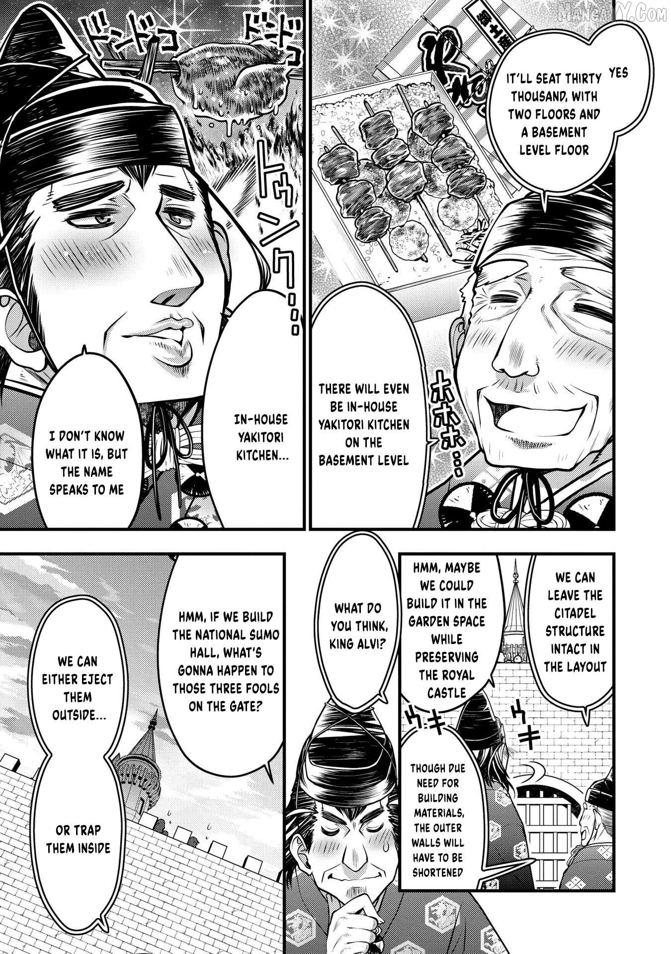 Oozumou Reijou ~Seijo ni Hirateuchi wo Kuratta Shunkan Sumou Budatta Zense wo Omoidashita Akuyaku Reijou no Watashi wa sute Neko Ouji ni Chanko wo Furumaitai Haadosukoidosukoi~ Chapter 11 - page 32