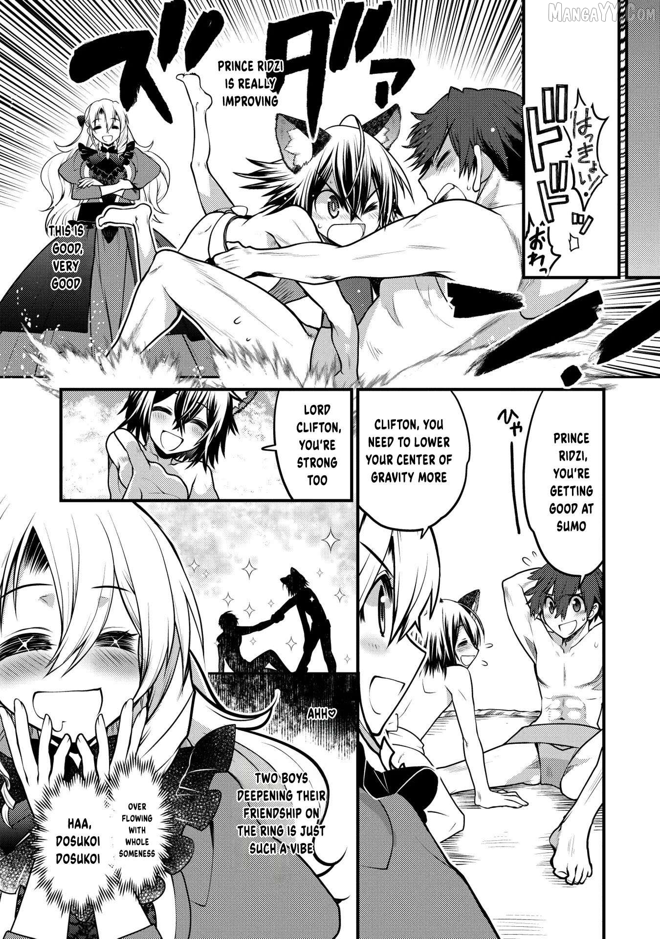 Oozumou Reijou ~Seijo ni Hirateuchi wo Kuratta Shunkan Sumou Budatta Zense wo Omoidashita Akuyaku Reijou no Watashi wa sute Neko Ouji ni Chanko wo Furumaitai Haadosukoidosukoi~ Chapter 11 - page 8