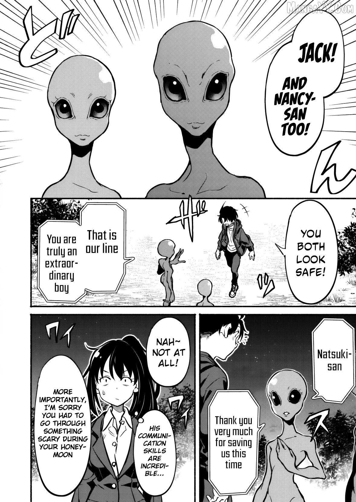 Isekai kara kikan shitara chikyuu mo kanari fantajiu deshita. Ato, makeheroin-domo kocchi minna. Chapter 7 - page 14