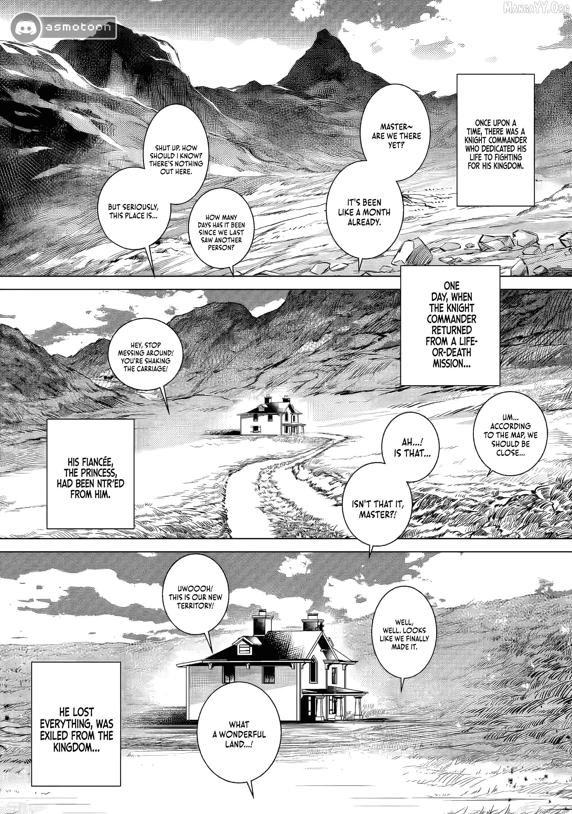 Netorare Tsuihōsareta Saikyō Kishi Danchō No Ossan, Katainaka De Eiyū Ni Matsuriagerareru Chapter 2 - page 2