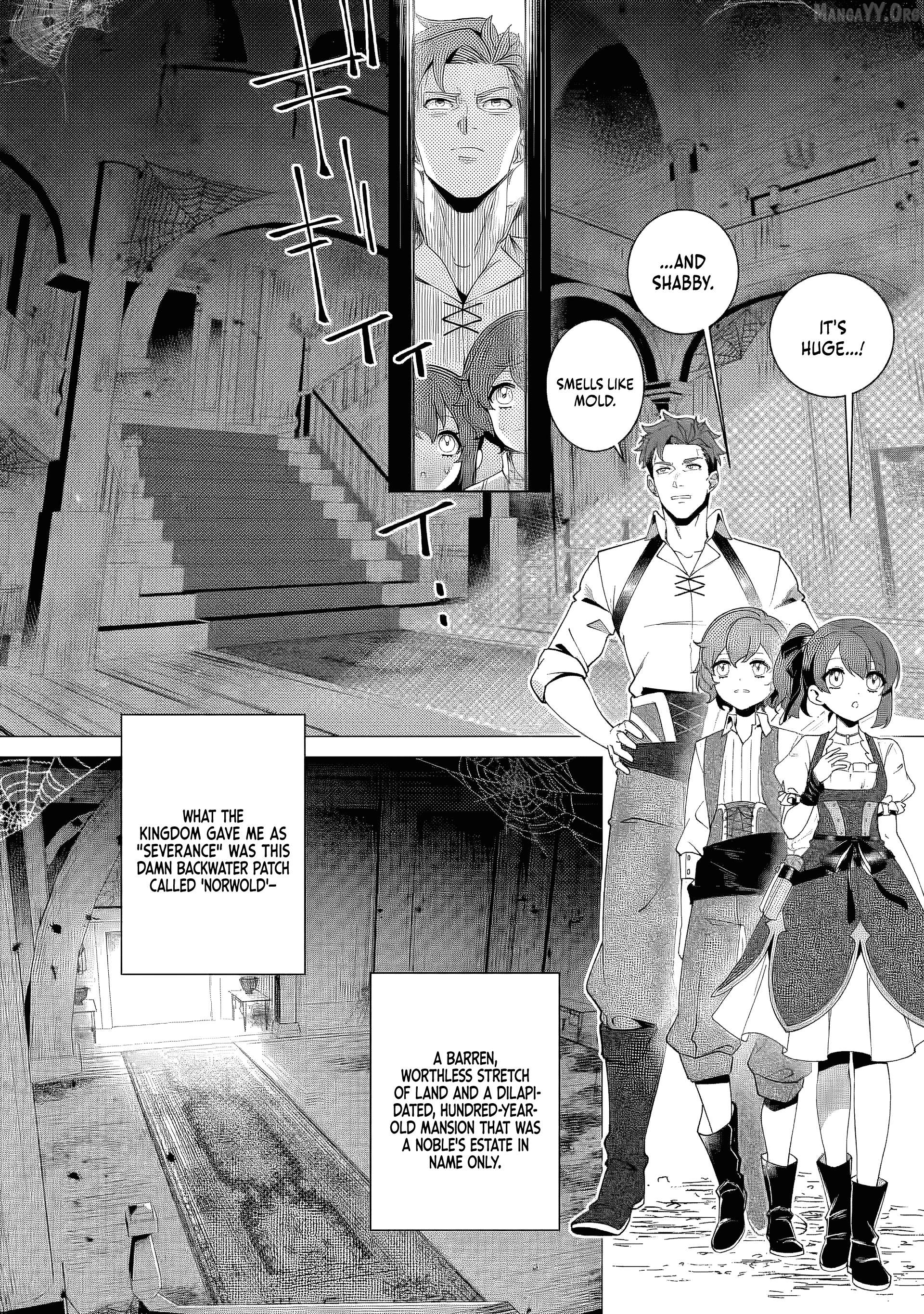 Netorare Tsuihōsareta Saikyō Kishi Danchō No Ossan, Katainaka De Eiyū Ni Matsuriagerareru Chapter 2 - page 4