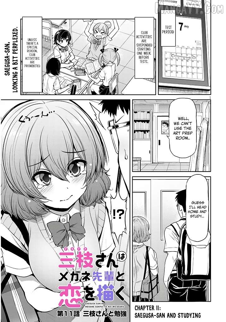 Saegusa-San Wa Megane-Senpai To Koi O Egaku Chapter 11 - page 1