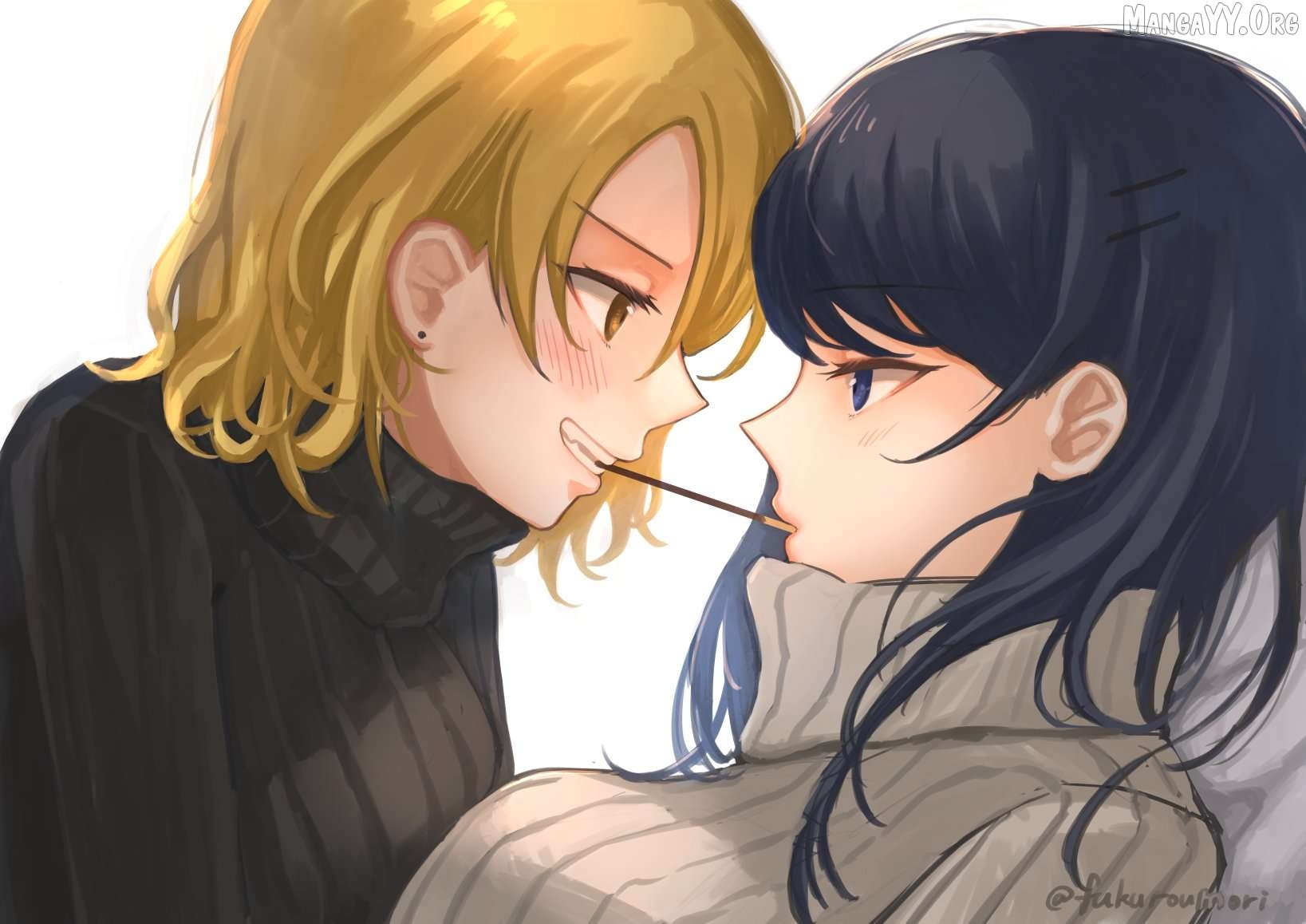 For Each Retweet, Two Straight Girls Who Don't Get Along Will Kiss for One Second Chapter 16.5 - page 3
