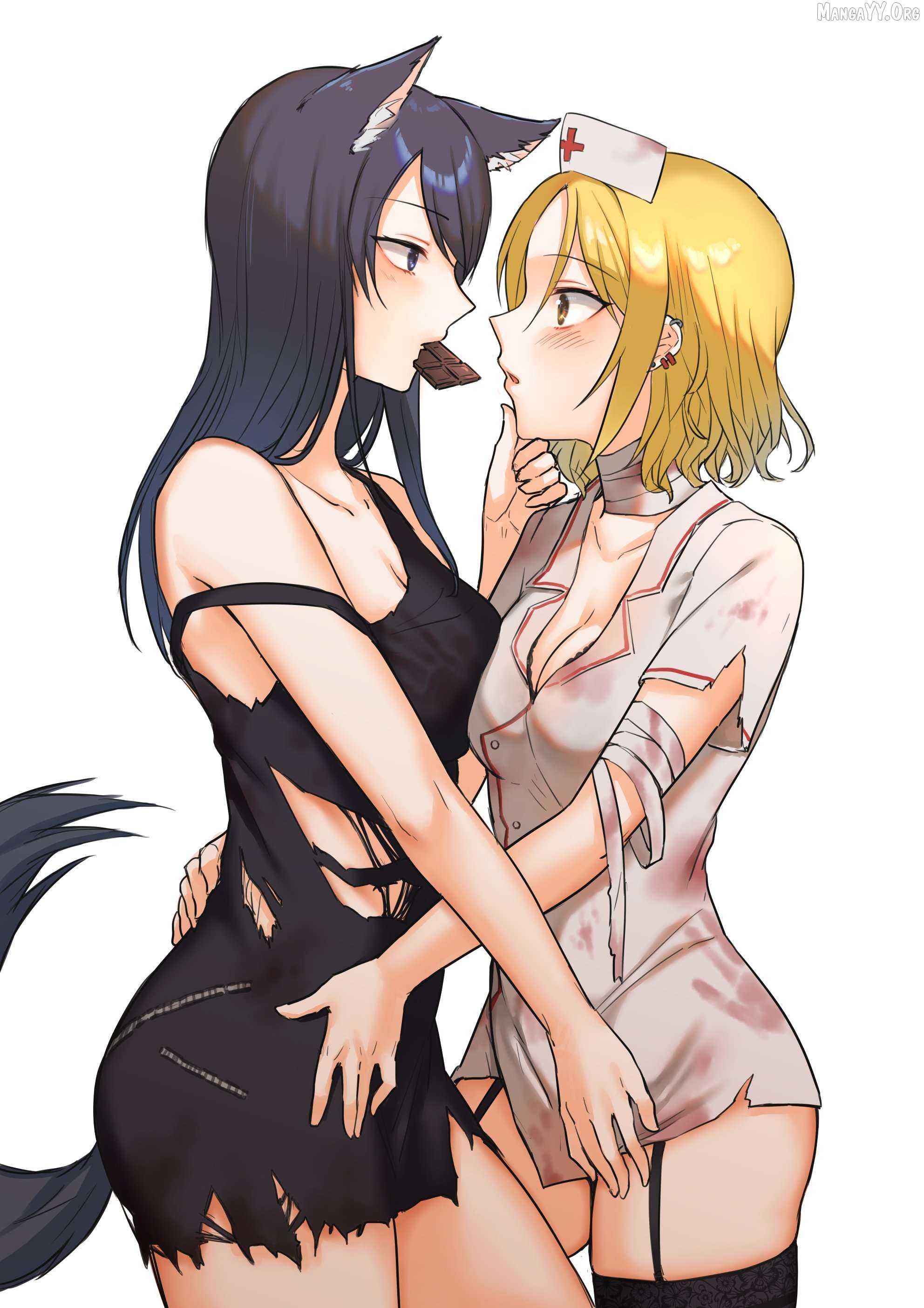 For Each Retweet, Two Straight Girls Who Don't Get Along Will Kiss for One Second Chapter 16.5 - page 4