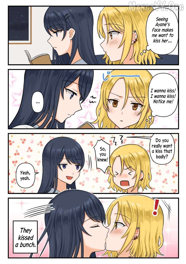 For Each Retweet, Two Straight Girls Who Don't Get Along Will Kiss for One Second Chapter 19 - page 1