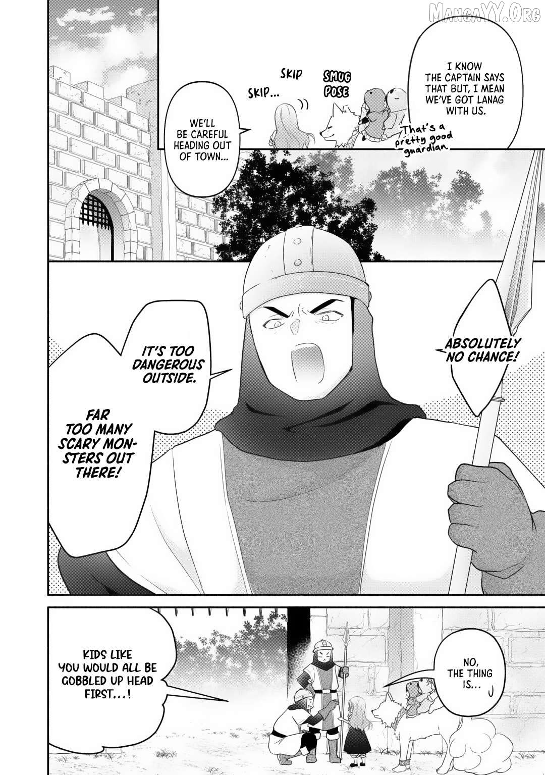 Tensei Youjo. Kamikemono to Ouji to, Saikyou no Ojisan Youhei-dan no Naka de Ikiru. Chapter 28 - page 4