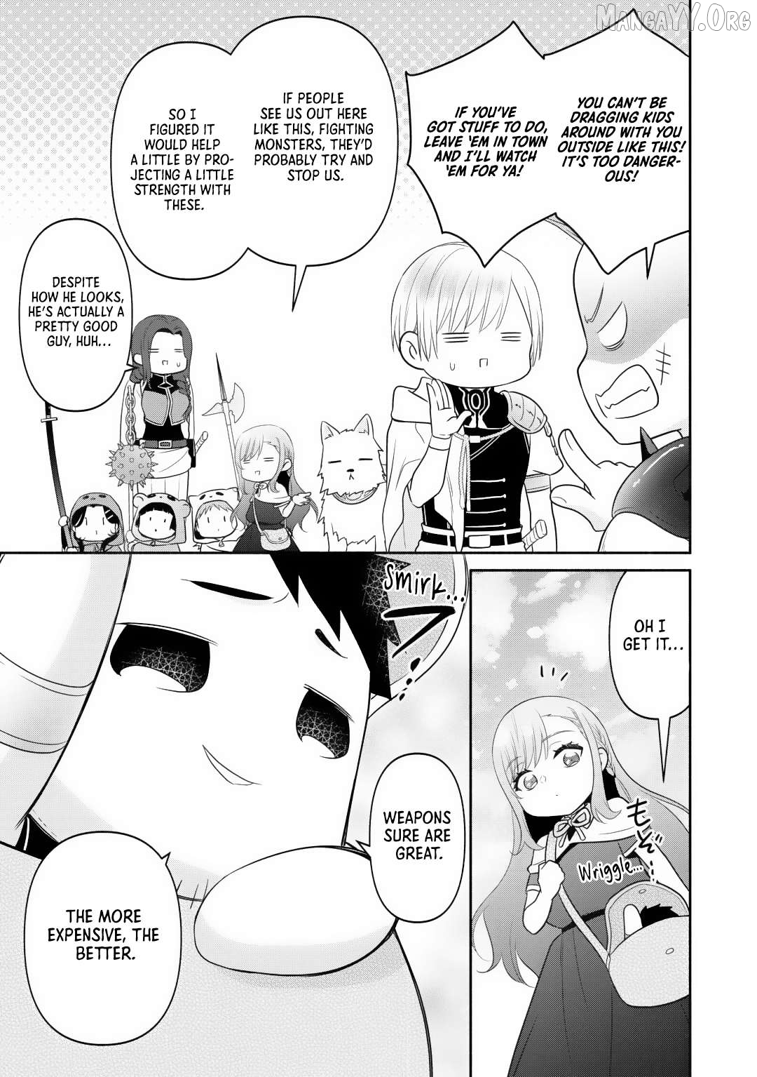 Tensei Youjo. Kamikemono to Ouji to, Saikyou no Ojisan Youhei-dan no Naka de Ikiru. Chapter 28 - page 9