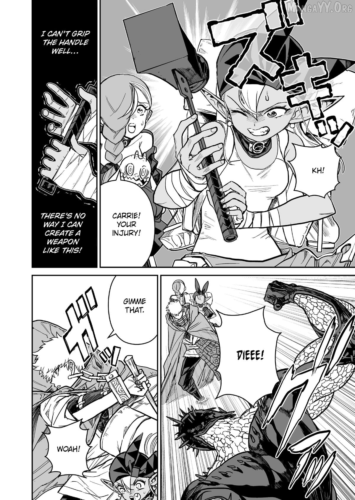 Abandoned: The Hero Who's So Strong He Breaks Every Weapon and The Elf Blacksmith Chapter 23 - page 10