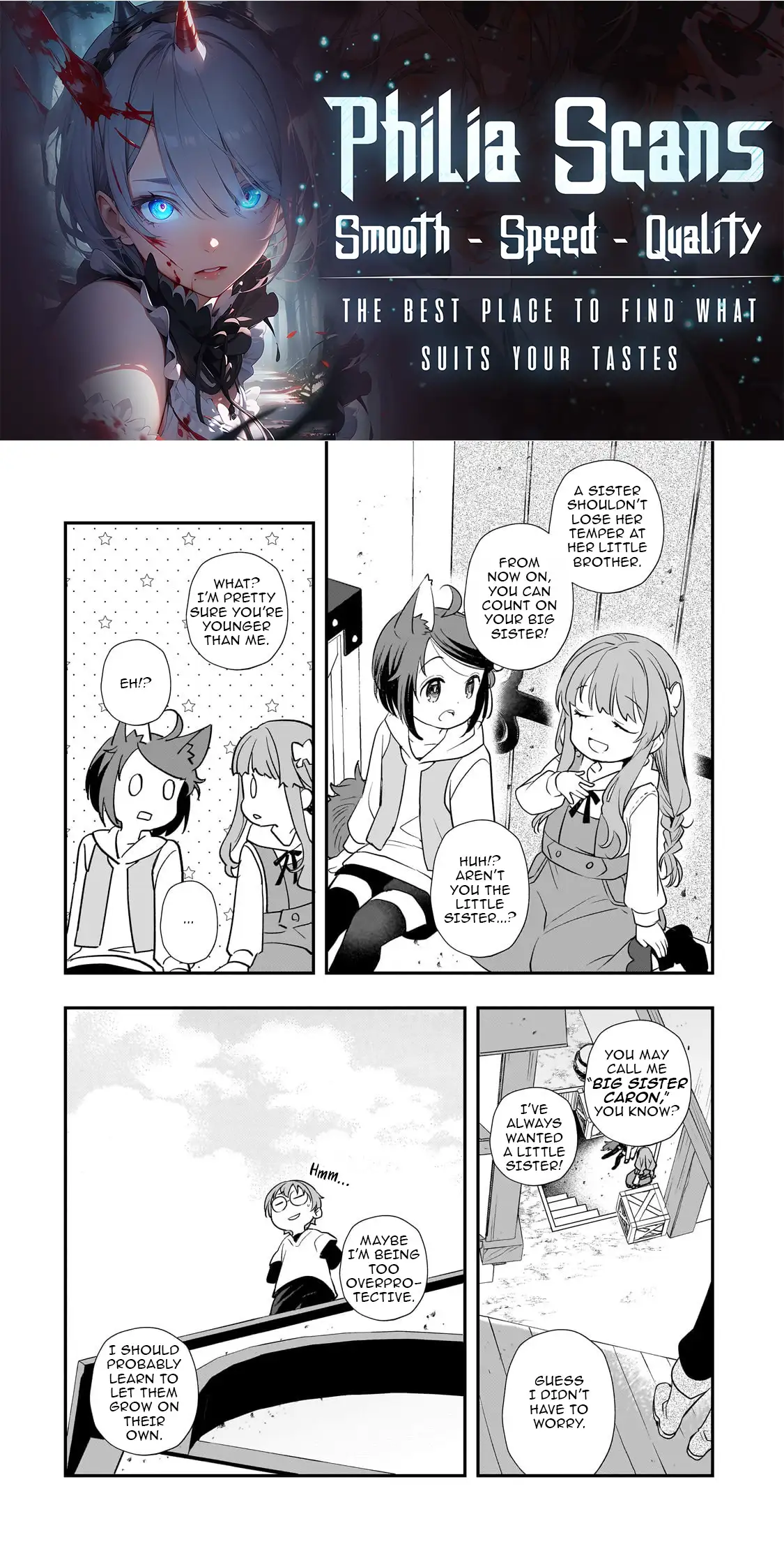 I’ve Reincarnated Into the Older Brother of a Villainess That Was Fated to Die, so I Decided to Nurture Her to Change the Future ~ I’m the Strongest in the World, but the Cutest in the World Is My Little Sister ~ Chapter 8.2 - page 1