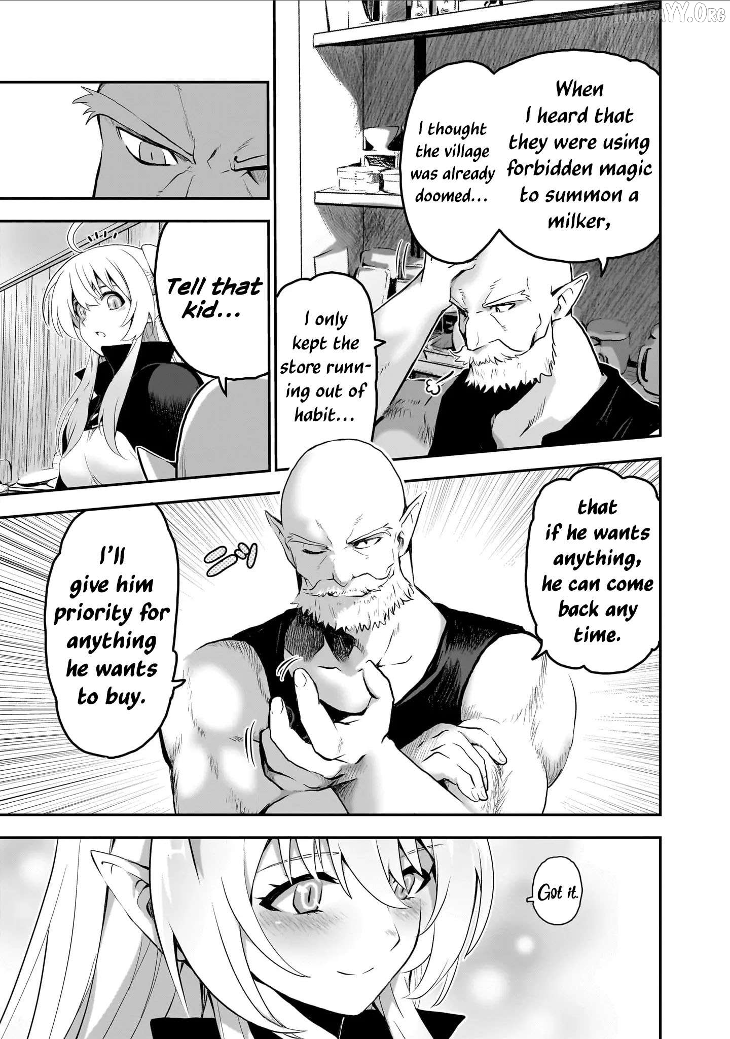 Milk-shibori Hunter no Isekai Sakunyuuki ~Nouka no Saenai Otoko ga Arayuru Shuzoku no Chiku-B o Moteasobi-toriko ni Suru~ Chapter 2 - page 32