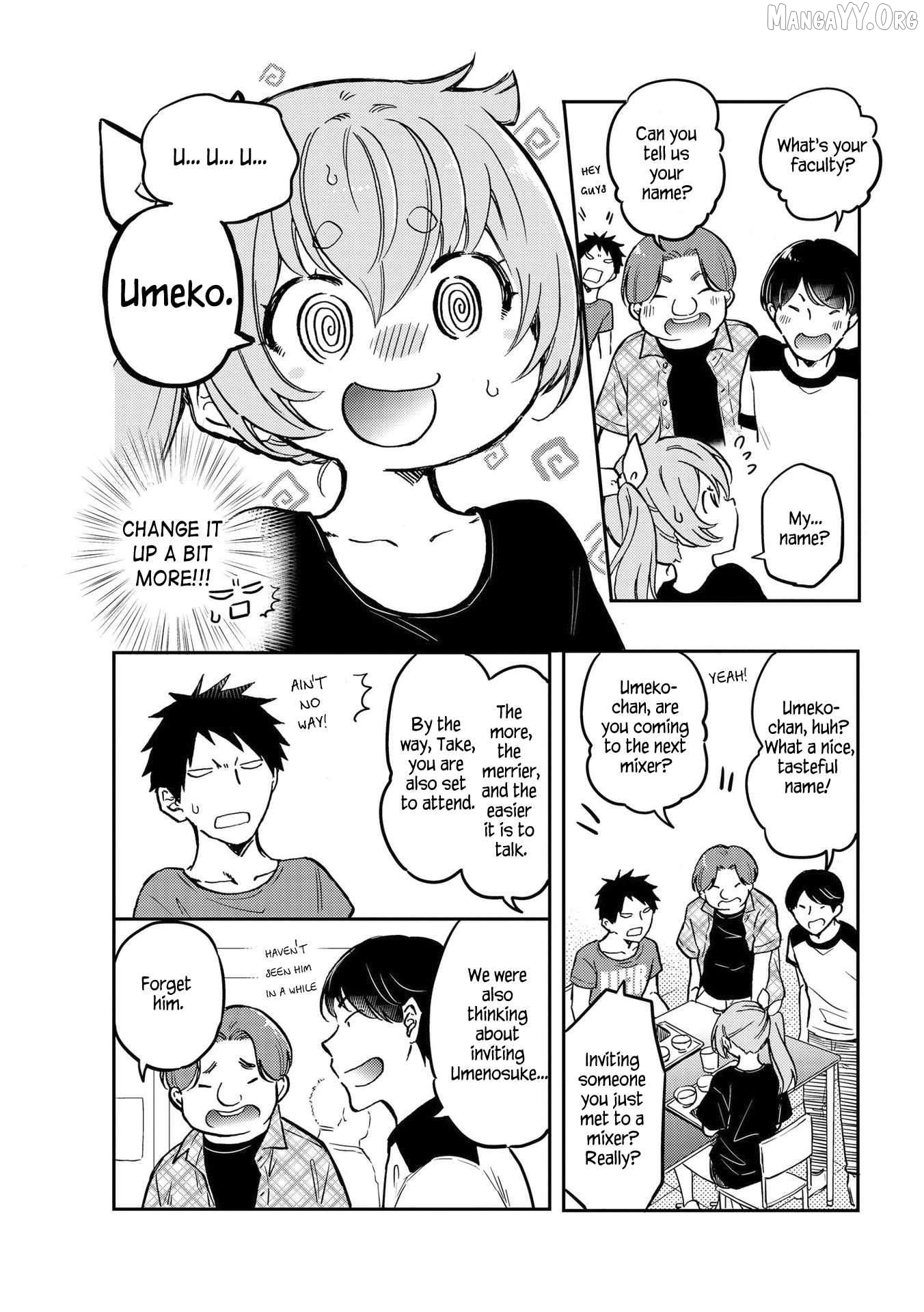 Umenosuke-kun wa Danshiryou no Onnanoko Chapter 7 - page 4