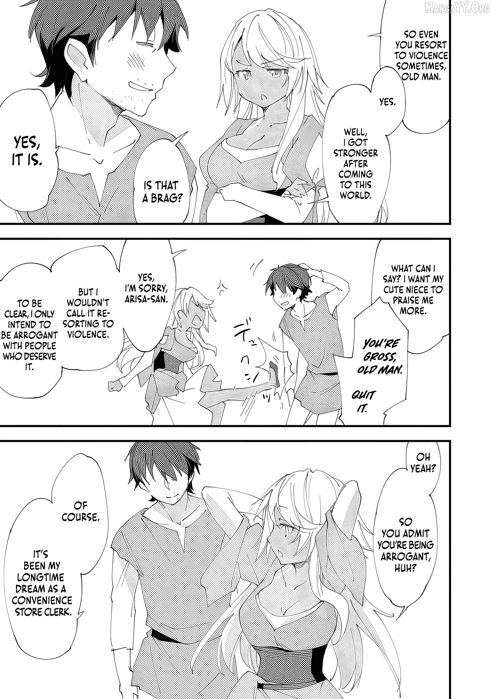 Kurasu Ten’i Ni Makikomareta Konbini Ten’in No Ossan, Yūsha Ni Wa Hitsuyō Nakatta Amarimono Sukiru O Kushishite Saikyō to Naru Yō Desu Chapter 5 - page 8