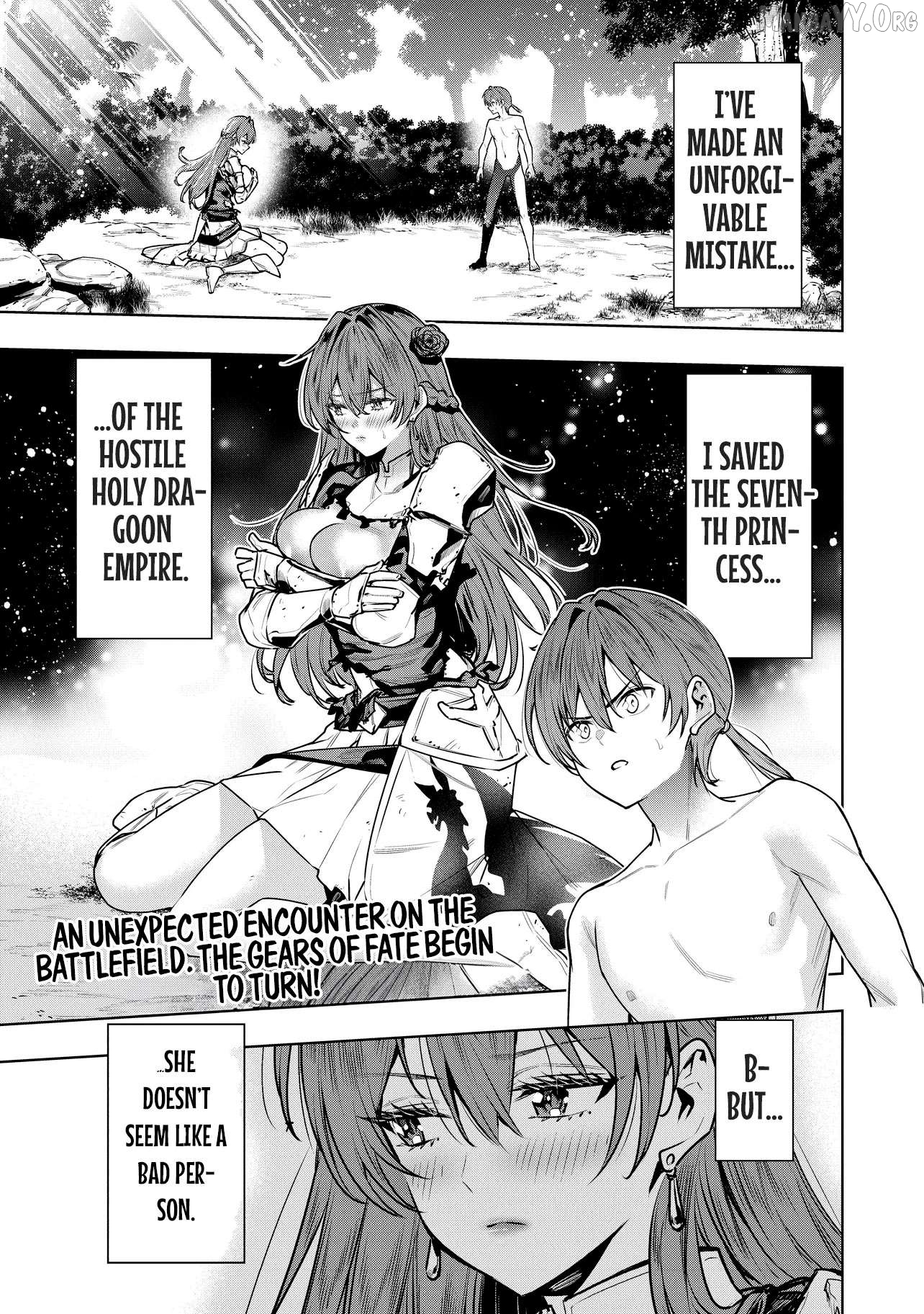 SUTERARE OUJI GA SAIZENSEN DE TEKIKOKU NO HEISHI WO CHIRYOU SHITARA JITSU WA DAINANA OUJO DATTA KEN Chapter 2.1 - page 1