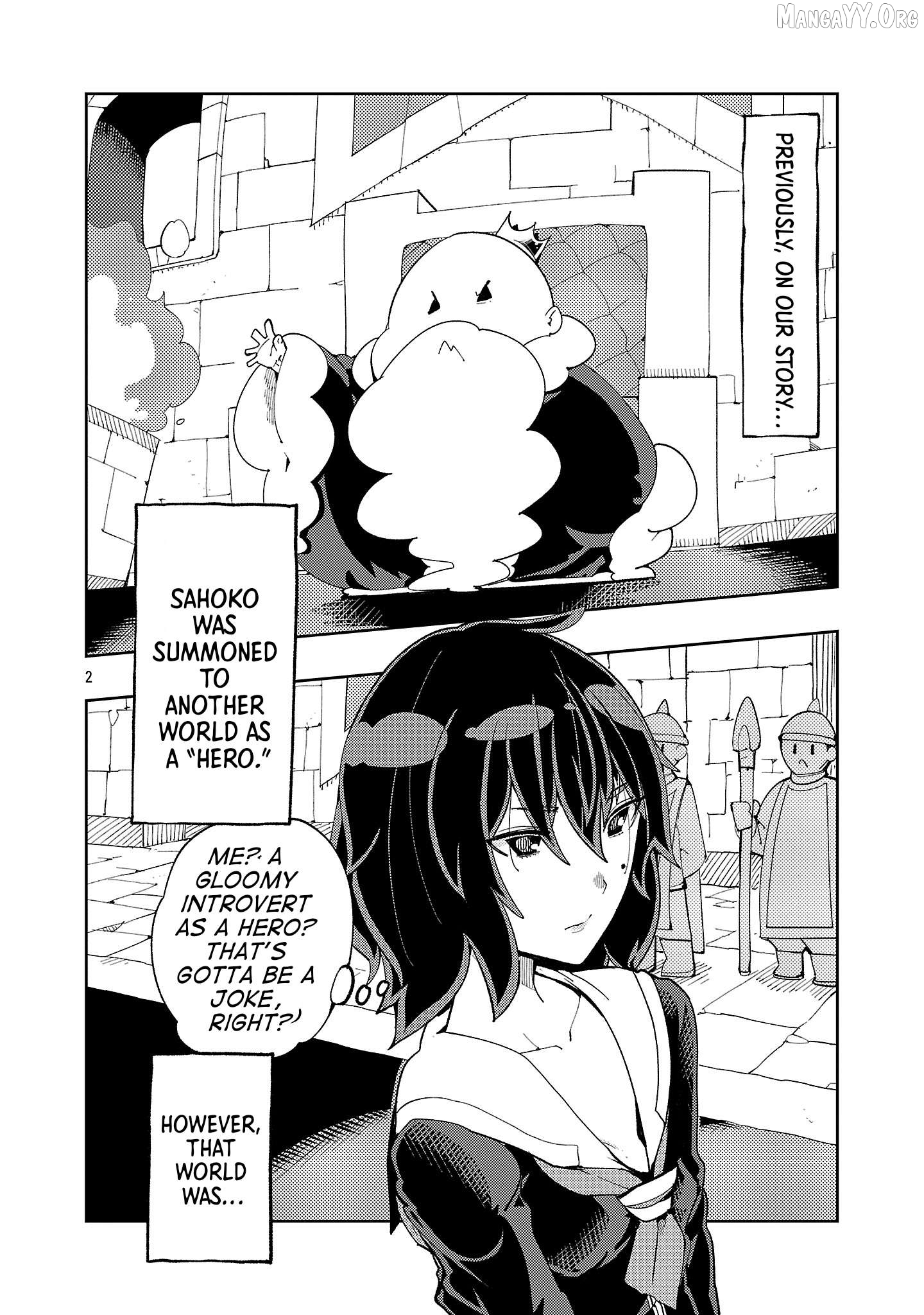 Sahoko Quest: Inkya Joshi, Shinshi Muke Doujin RPG Sekai de Yuusha ni Naru Chapter 2 - page 2