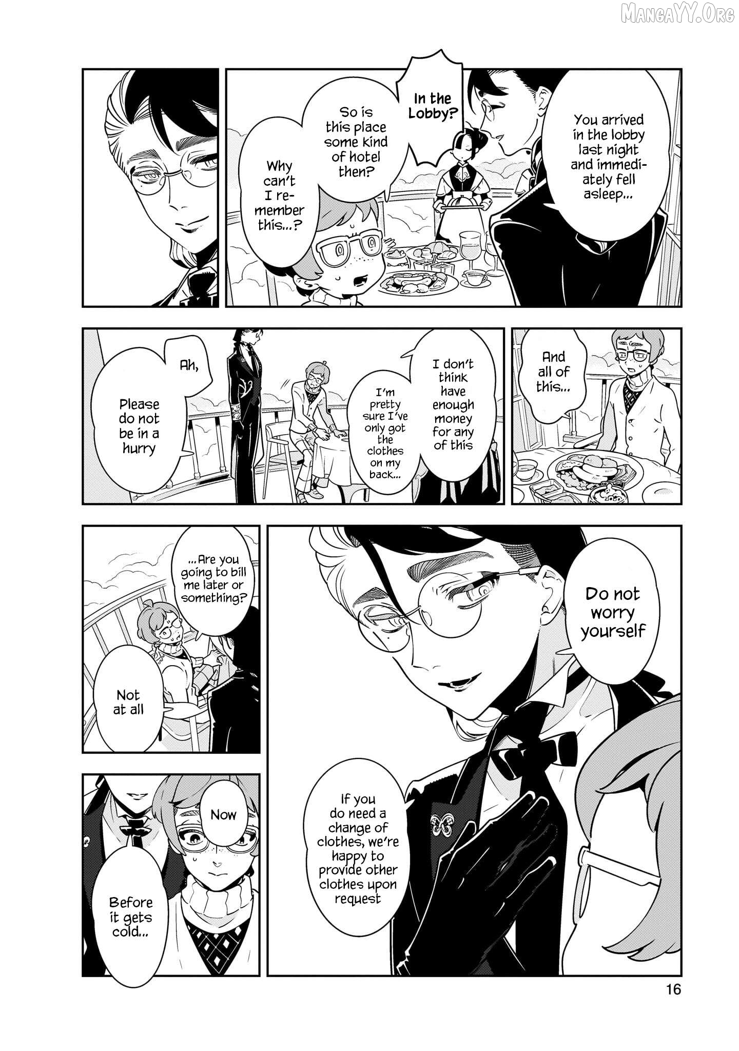Hotel Laurel no Wataridoritachi Chapter 1 - page 14