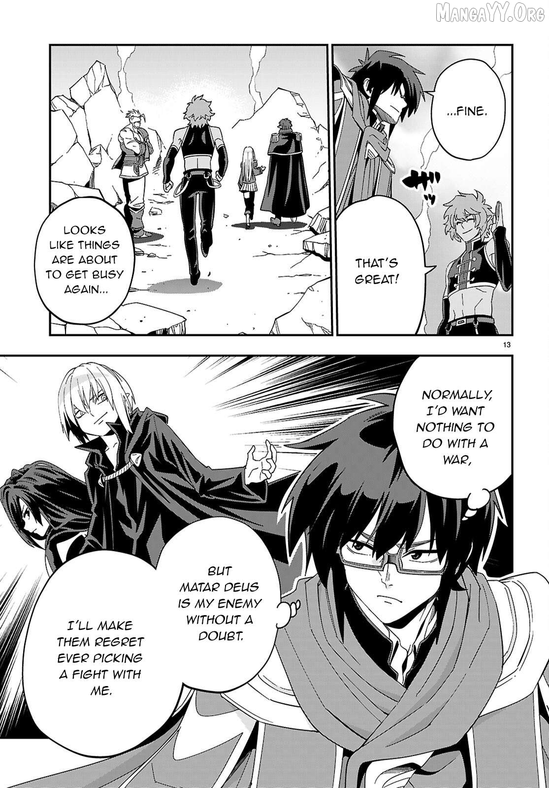 Konjiki no Moji Tsukai - Yuusha Yonin ni Makikomareta Unique Cheat Chapter 123 - page 13