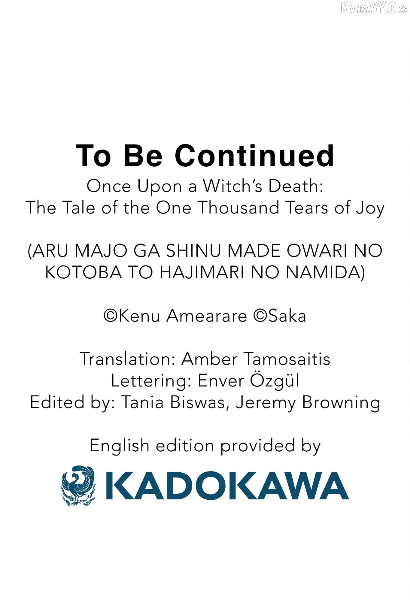 Once Upon a Witch's Death: The Tale of the One Thousand Tears of Joy Chapter 26 - page 29