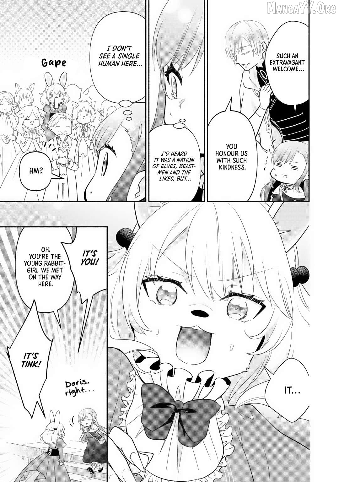 Tensei Youjo. Kamikemono to Ouji to, Saikyou no Ojisan Youhei-dan no Naka de Ikiru. Chapter 30 - page 18