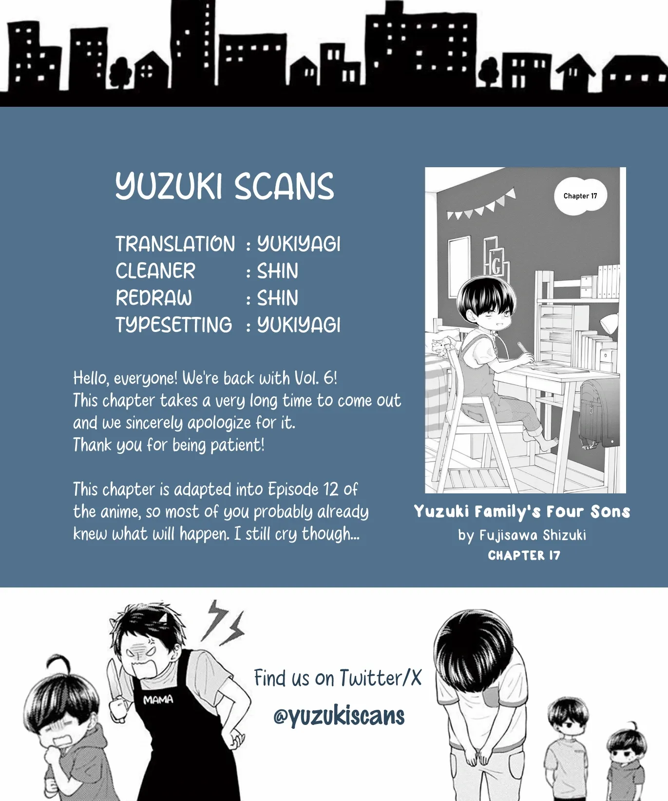 Yuzuki-san chi no Yon Kyoudai Chapter 17 - page 1