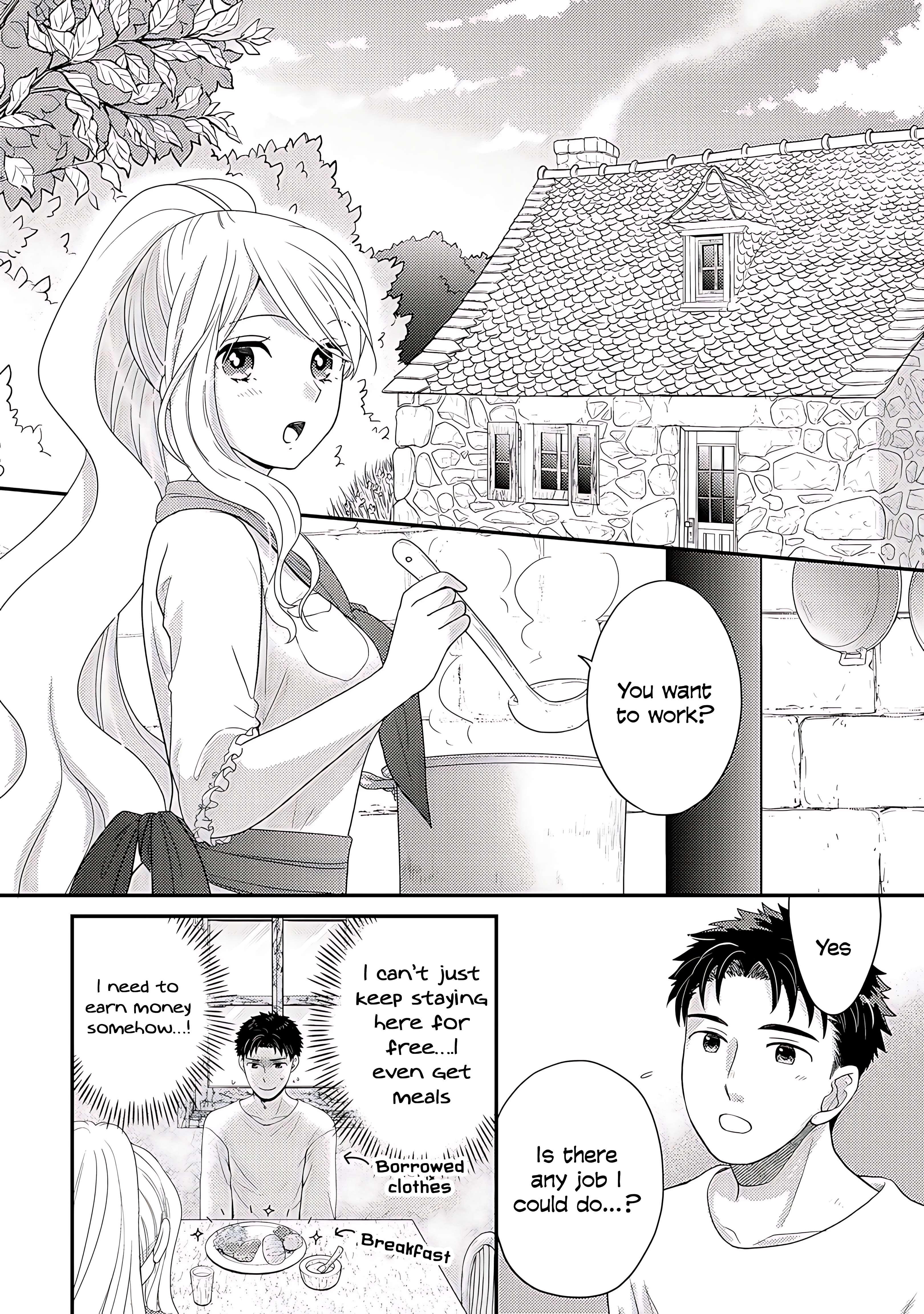Isekai ni Kita Mitai Dakedo Dousureba Yoi no Darou: Shachiku SE no My Pace Boukenki Chapter 3 - page 2
