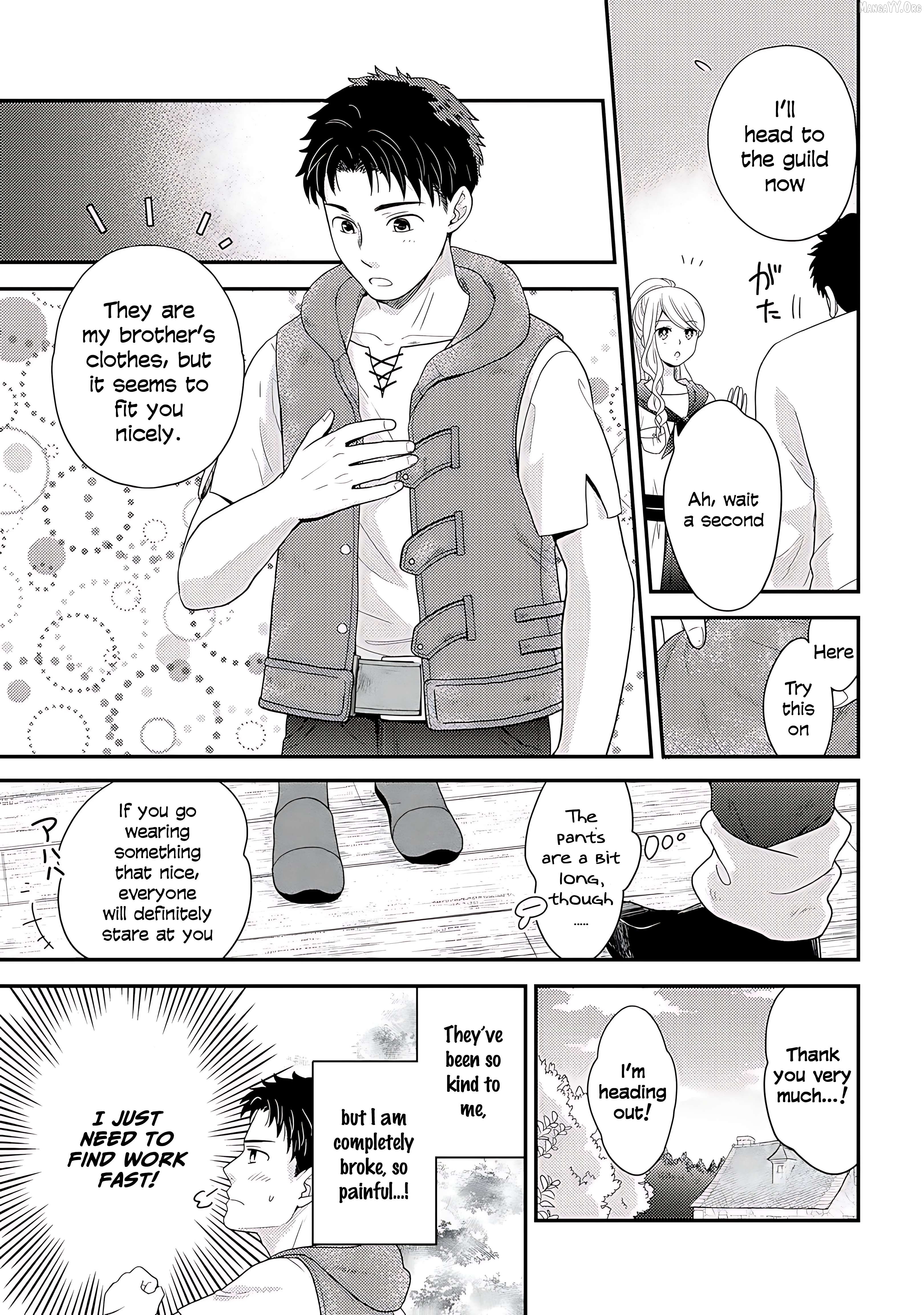 Isekai ni Kita Mitai Dakedo Dousureba Yoi no Darou: Shachiku SE no My Pace Boukenki Chapter 3 - page 5