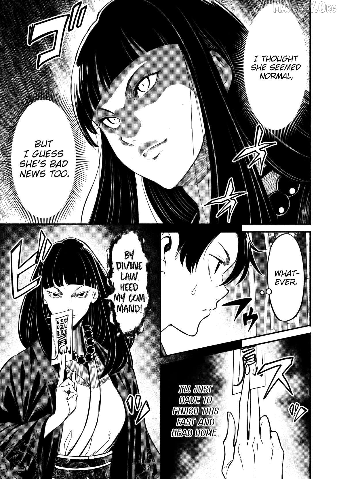 Isekai kara kikan shitara chikyuu mo kanari fantajiu deshita. Ato, makeheroin-domo kocchi minna. Chapter 9 - page 8