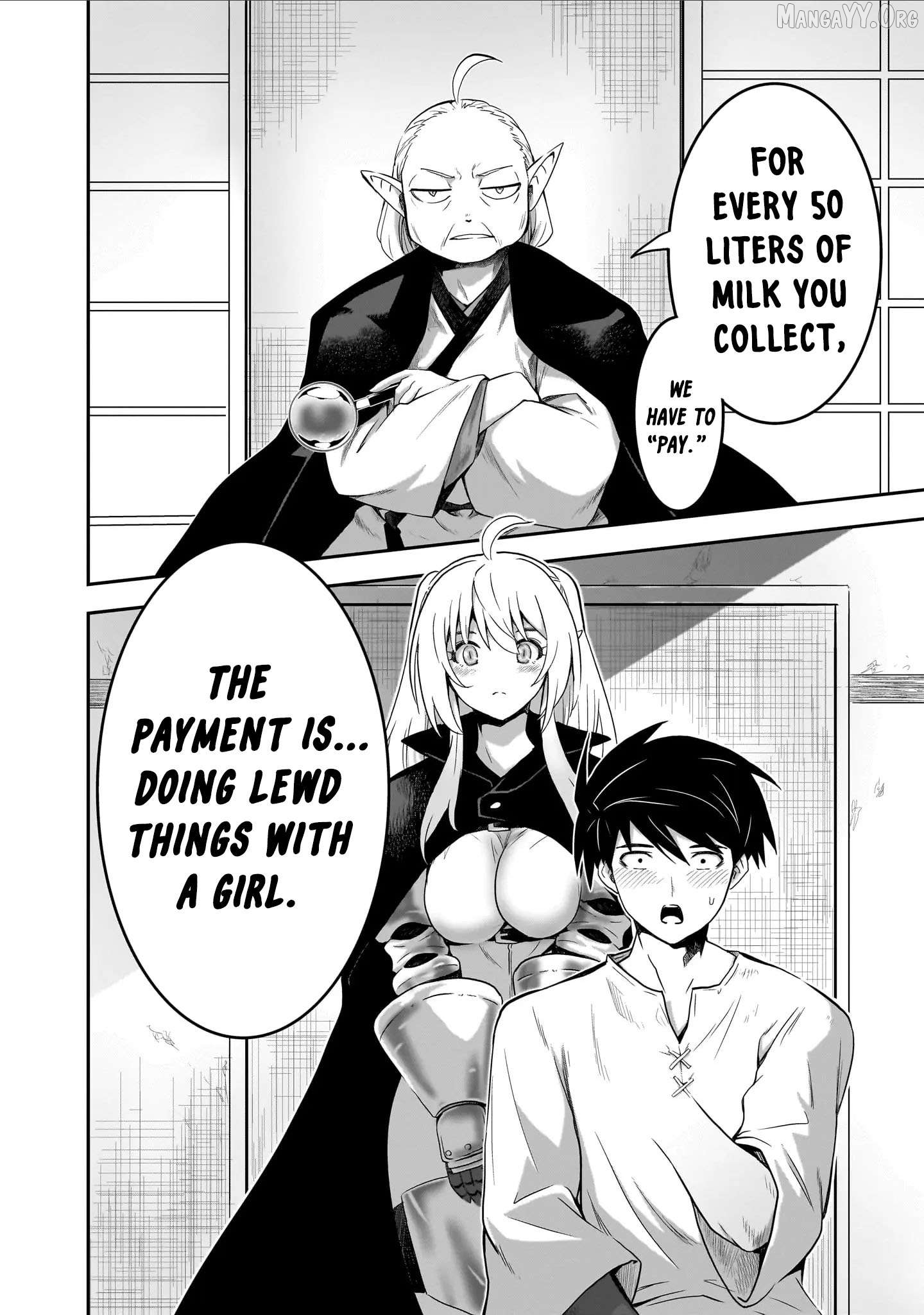 Milk-shibori Hunter no Isekai Sakunyuuki ~Nouka no Saenai Otoko ga Arayuru Shuzoku no Chiku-B o Moteasobi-toriko ni Suru~ Chapter 3 - page 23