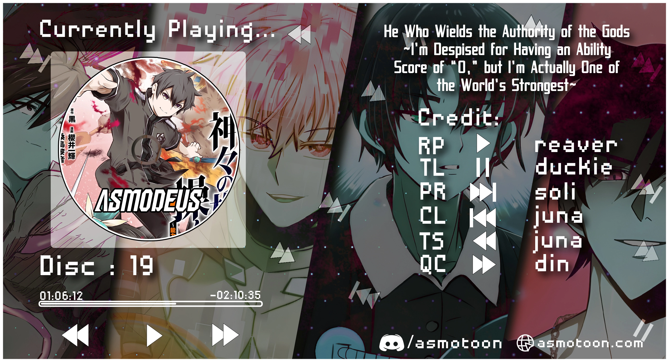 Kamigami no Kennou wo Ayatsurishi Mono ~Nouryoku Suuchi "0" de Sagesumareteiru Ore da ga, Jitsu wa Sekai Saikyou no Ikkaku~ Chapter 19 - page 1