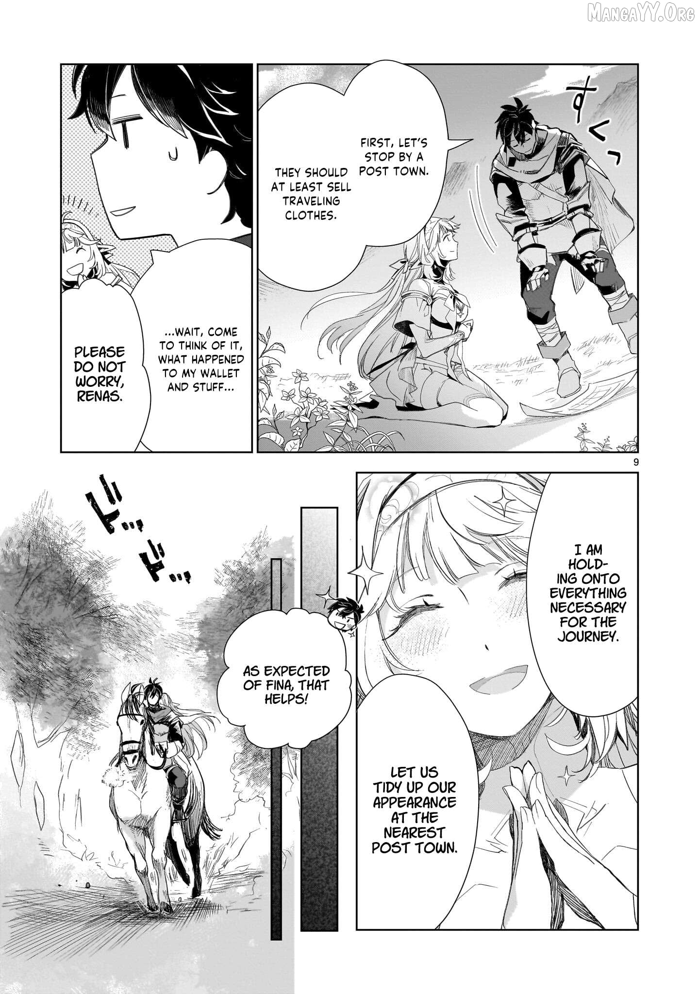 Erufu tsuma to hajimeru yūkyū no tabi densetsu no yūsha, aisuru Erufu totomoni 100 nen mae ni sukutta sekai o tabisuru Chapter 2 - page 9
