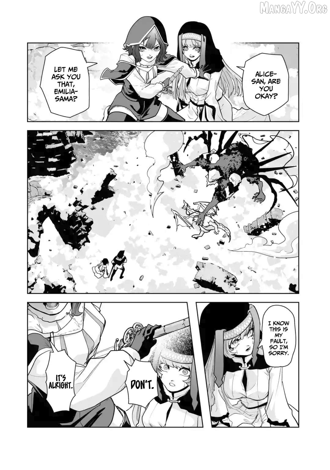 Akuyaku Kizoku ga Hirakinaotte Hametsu Furagu o Jitsuryoku de Hataki Otteitara, Itsunomanika Hirointachi Kara Eiyūshi Sareru yō ni Natta ken Chapter 2.2 - page 3