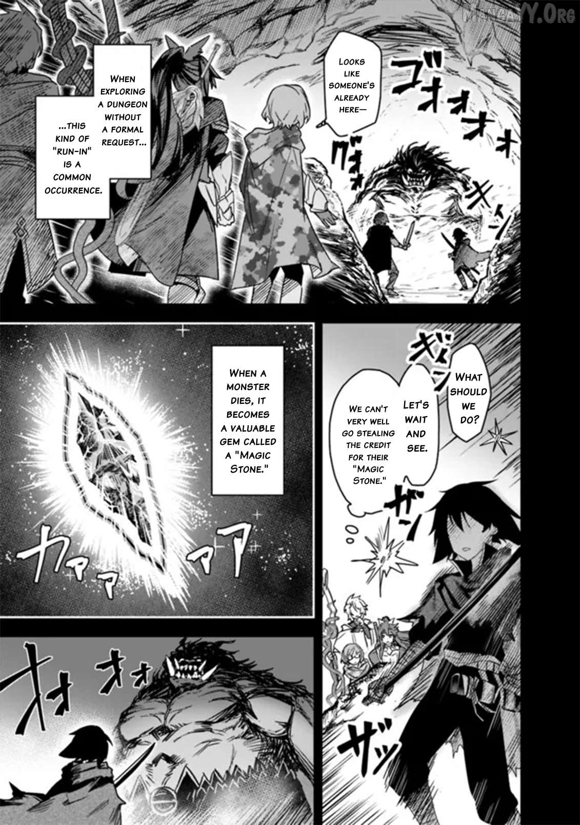 Kuroneko no Kenshi ~Black na Party wo Yametara S-kyuu Boukensha ni Scout Saremashita. Imasara "Modotte kite" to Iwaretemo "Mousoi" desu~ Chapter 2 - page 7