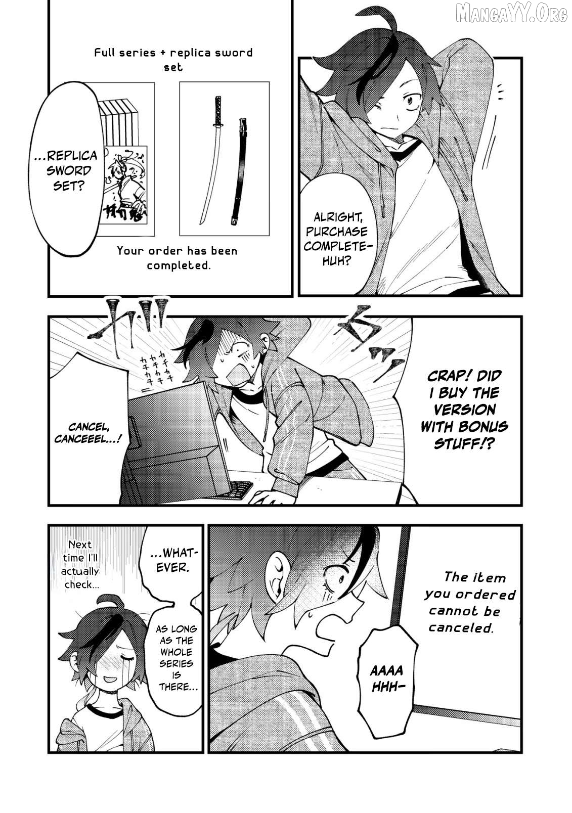 Tsuuhan De Katsuta Yoto Ga Gachi Chidatsuta Tameshigiri Shitara Kukan Ga Sakete Isekai Ni Tobasareta Ageku, Densetsu No Yushiya Da to Kanchigai Sarete Komatsute Imasu Bureibu Bunko Chapter 1 - page 8