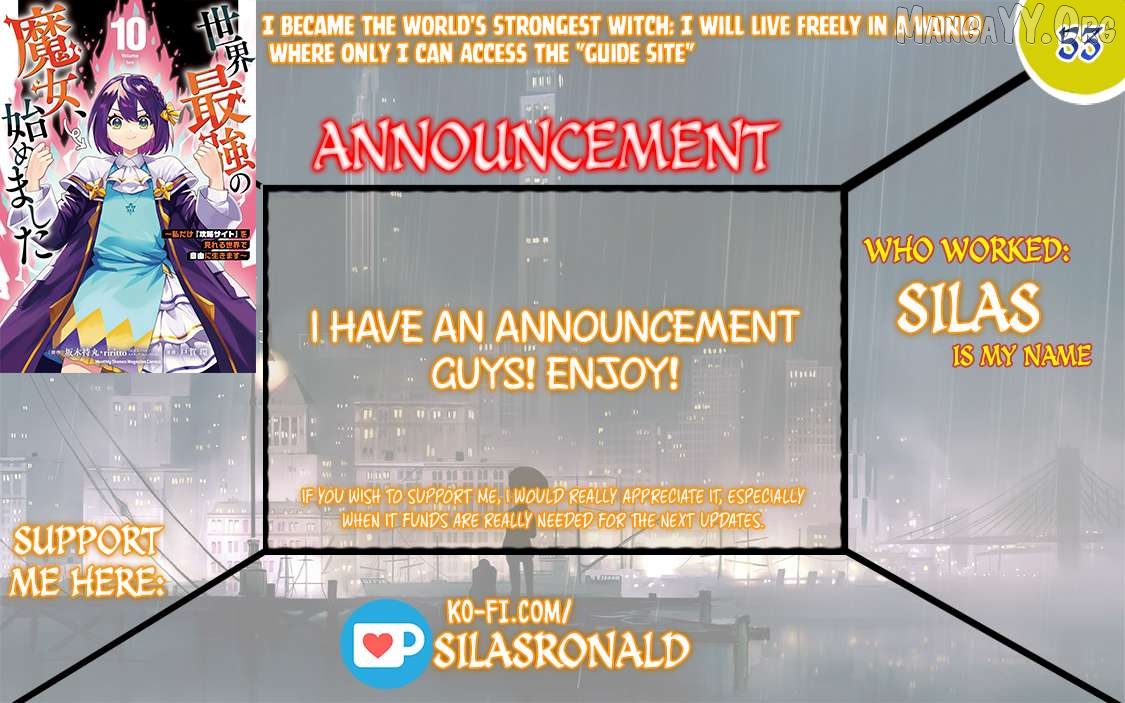 I Became The World's Strongest Witch, ~I Will Live Freely In A World Where Only I Can Access The "guide Site"~ Chapter 53 - page 1