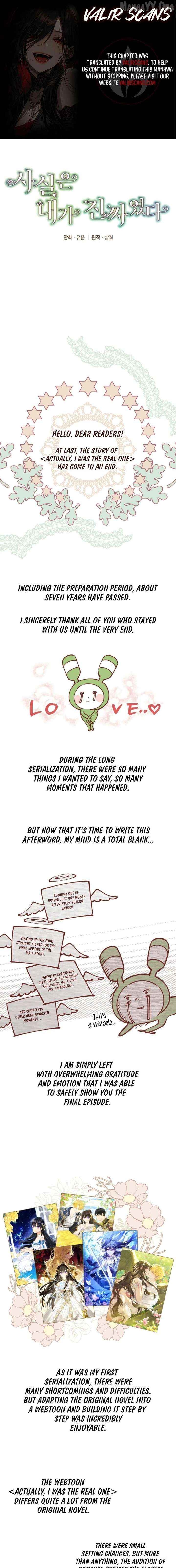 Actually, I Was the Real One Chapter 160.1 - page 1