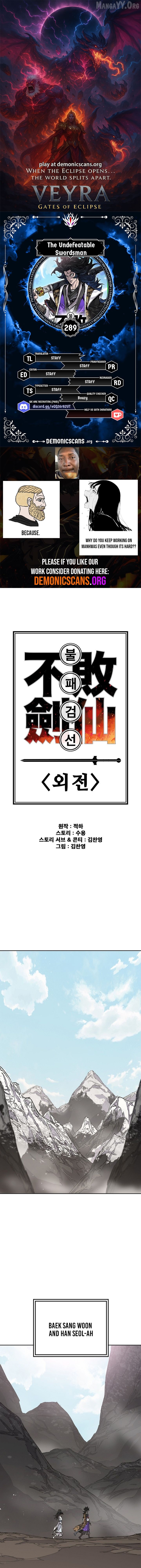 The Undefeatable Swordsman Chapter 289 - page 1