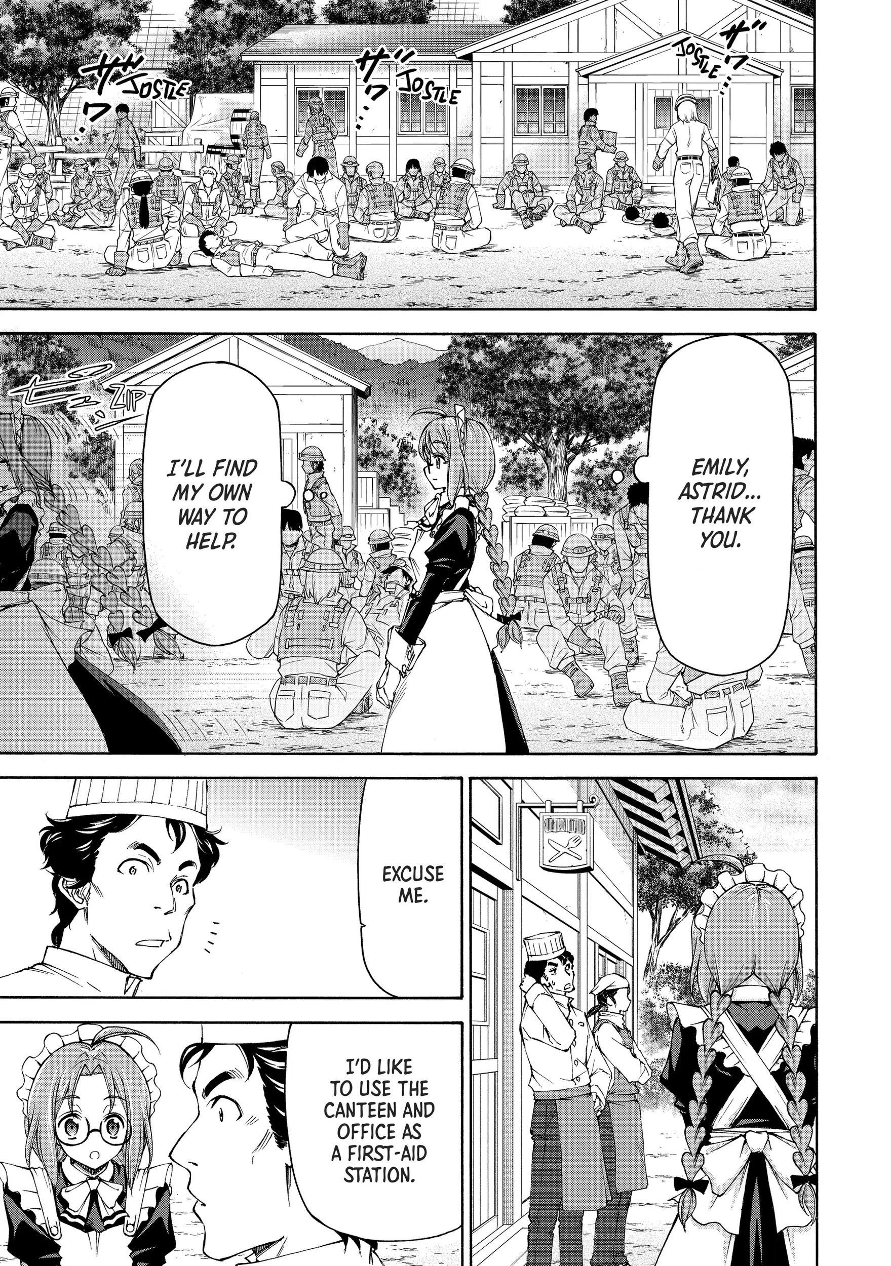 Maid nara Touzen desu. ~Nureginu wo Kiserareta Bannou Maid-san wa Tabi ni Deru Koto ni shimashita.~ Chapter 8 - page 13
