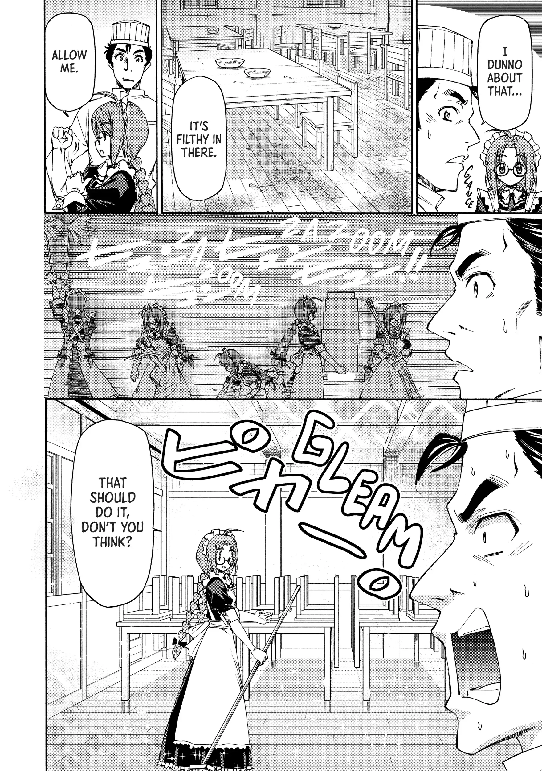 Maid nara Touzen desu. ~Nureginu wo Kiserareta Bannou Maid-san wa Tabi ni Deru Koto ni shimashita.~ Chapter 8 - page 14