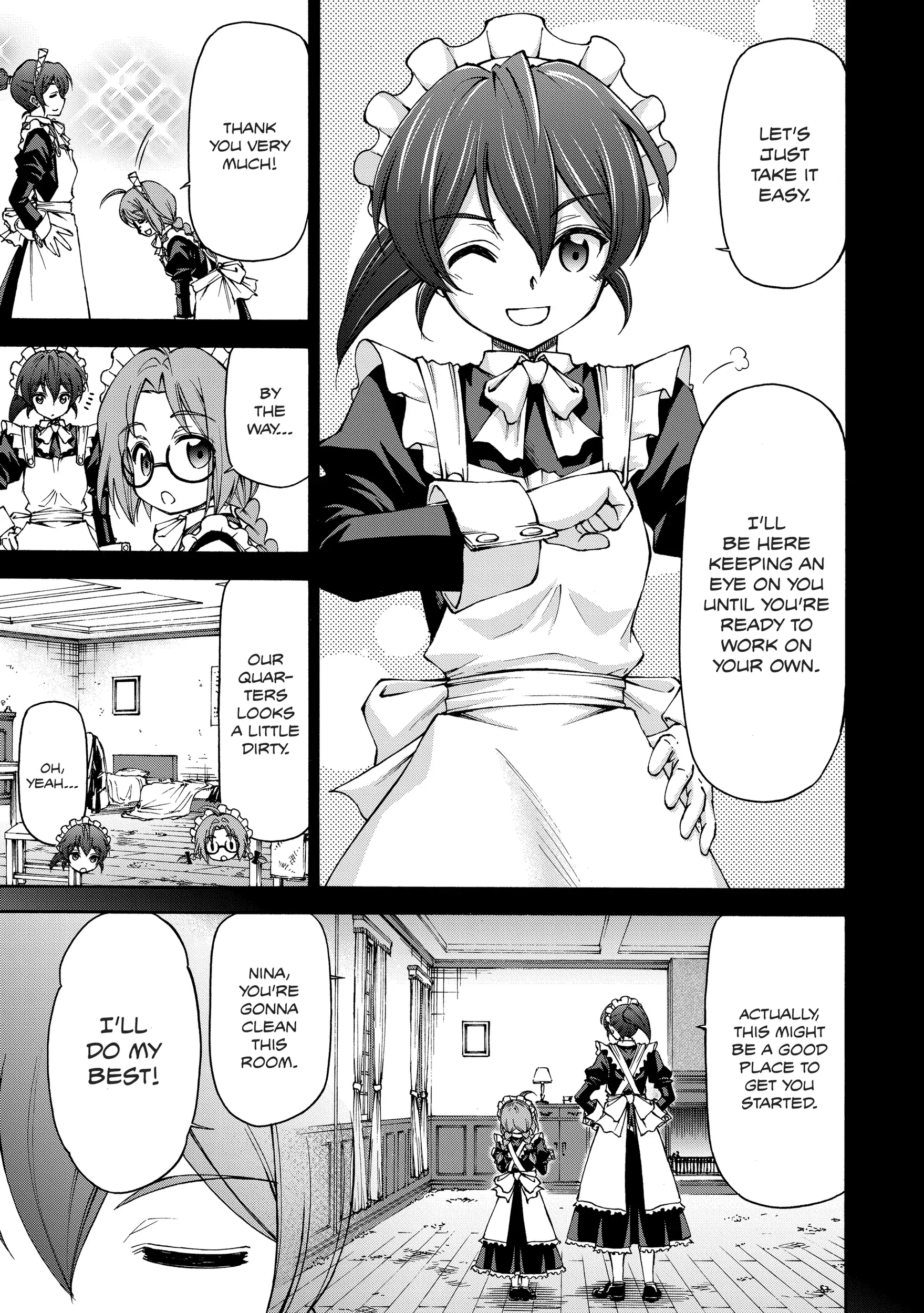 Maid nara Touzen desu. ~Nureginu wo Kiserareta Bannou Maid-san wa Tabi ni Deru Koto ni shimashita.~ Chapter 11 - page 4