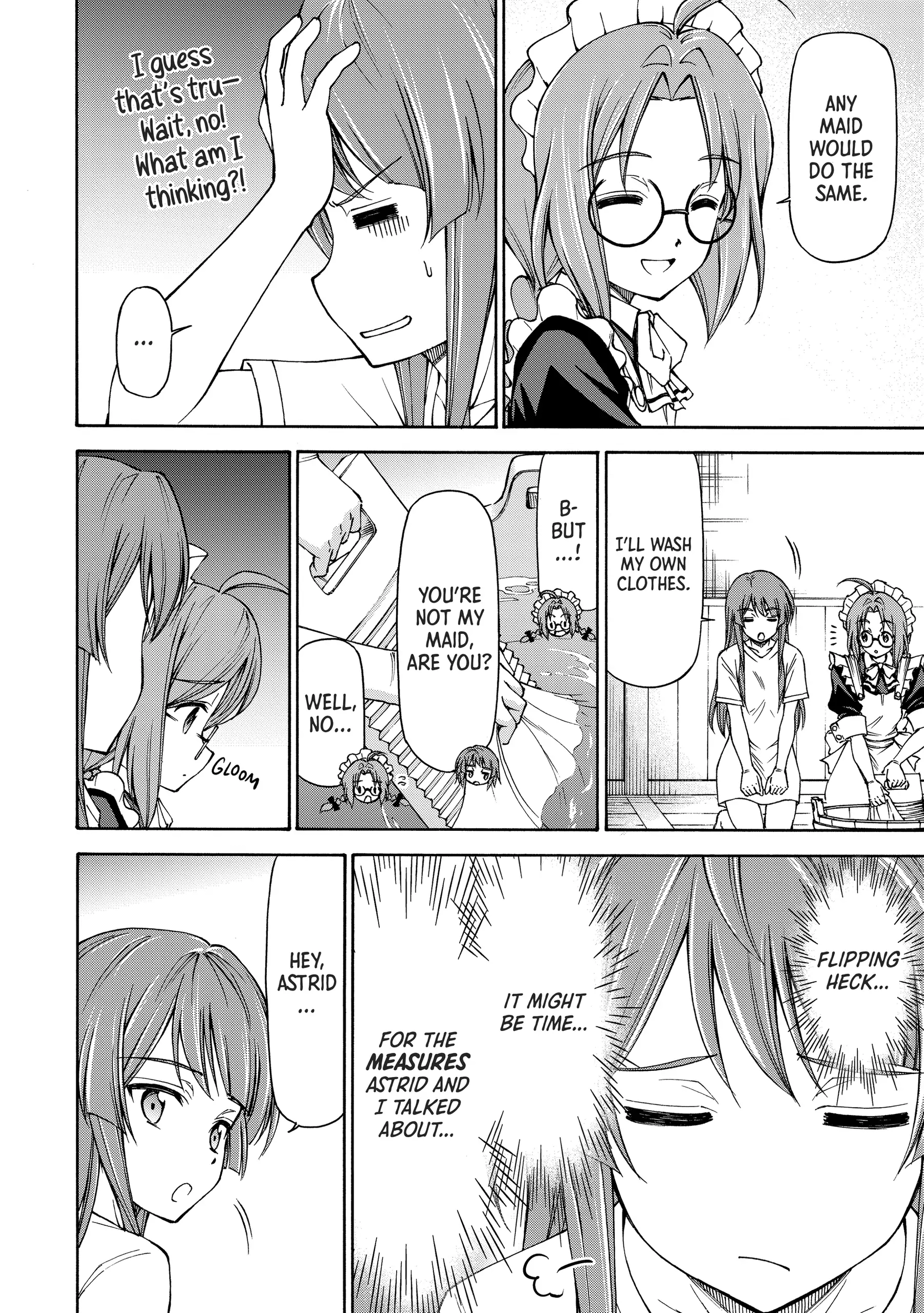 Maid nara Touzen desu. ~Nureginu wo Kiserareta Bannou Maid-san wa Tabi ni Deru Koto ni shimashita.~ Chapter 9 - page 12