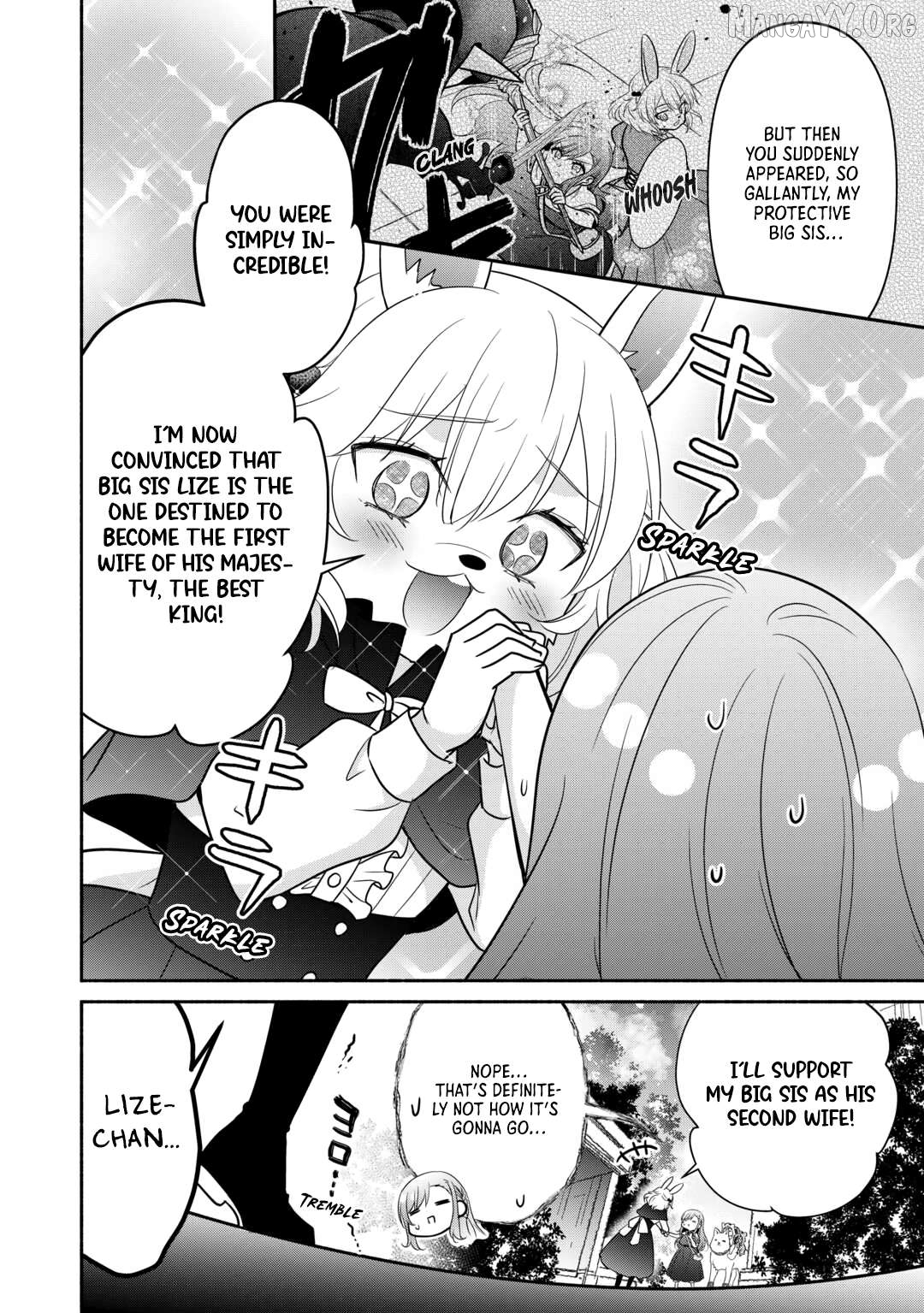 Tensei Youjo. Kamikemono to Ouji to, Saikyou no Ojisan Youhei-dan no Naka de Ikiru. Chapter 31 - page 18