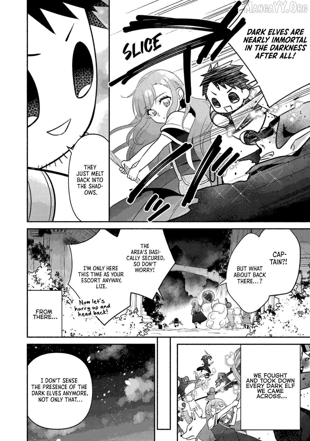 Tensei Youjo. Kamikemono to Ouji to, Saikyou no Ojisan Youhei-dan no Naka de Ikiru. Chapter 31 - page 8