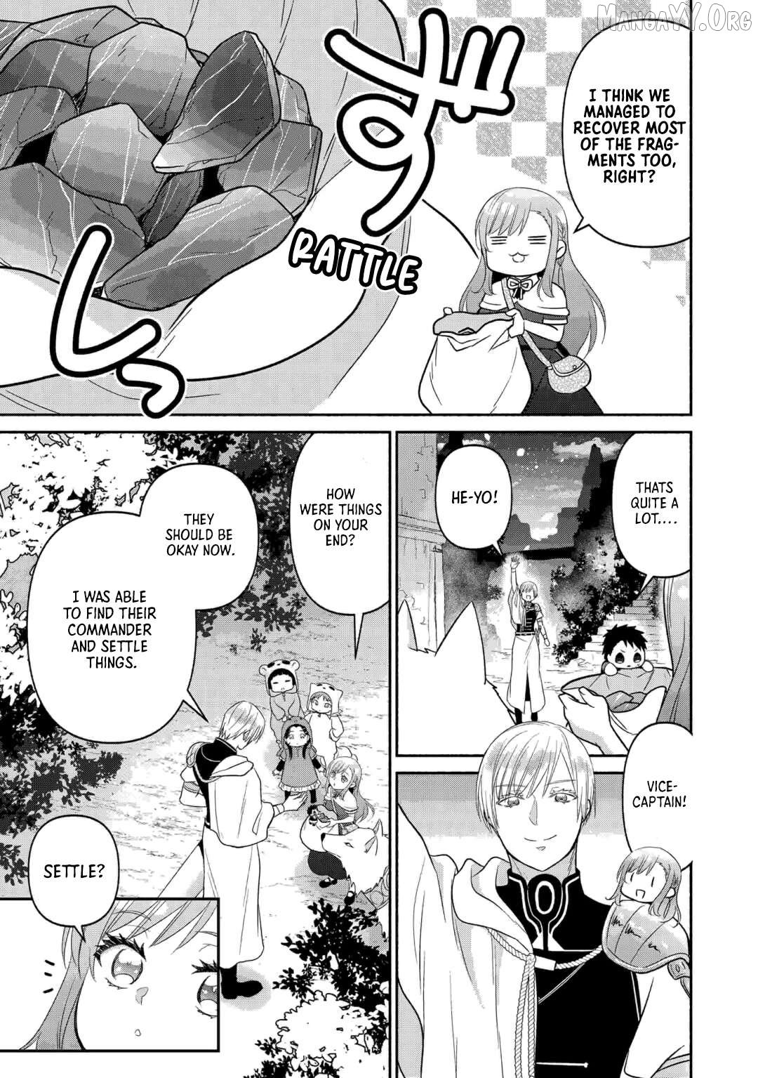 Tensei Youjo. Kamikemono to Ouji to, Saikyou no Ojisan Youhei-dan no Naka de Ikiru. Chapter 31 - page 9