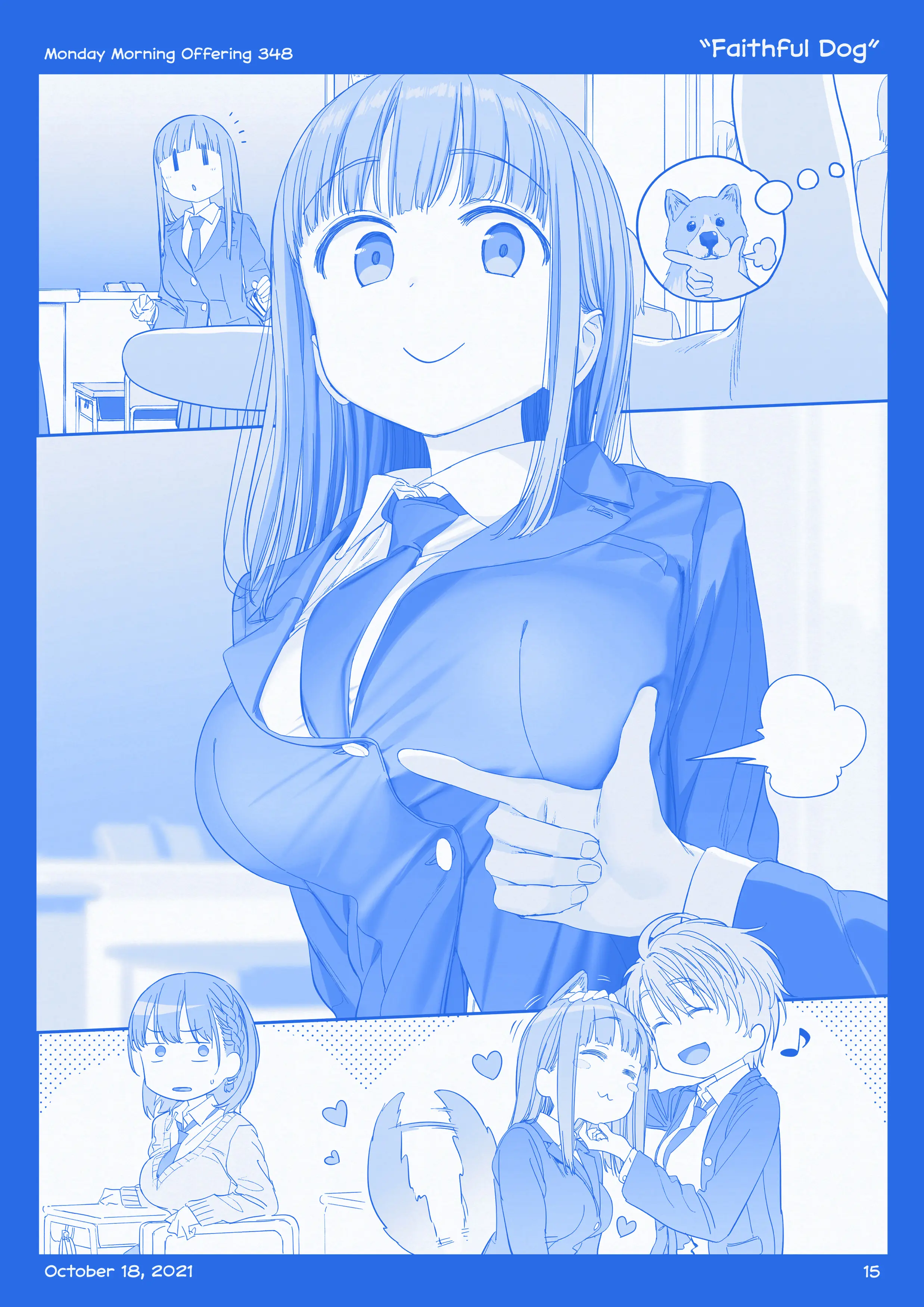 Getsuyoubi No Tawawa (Twitter Webcomic) (Fan Colored) Chapter 40 - page 14
