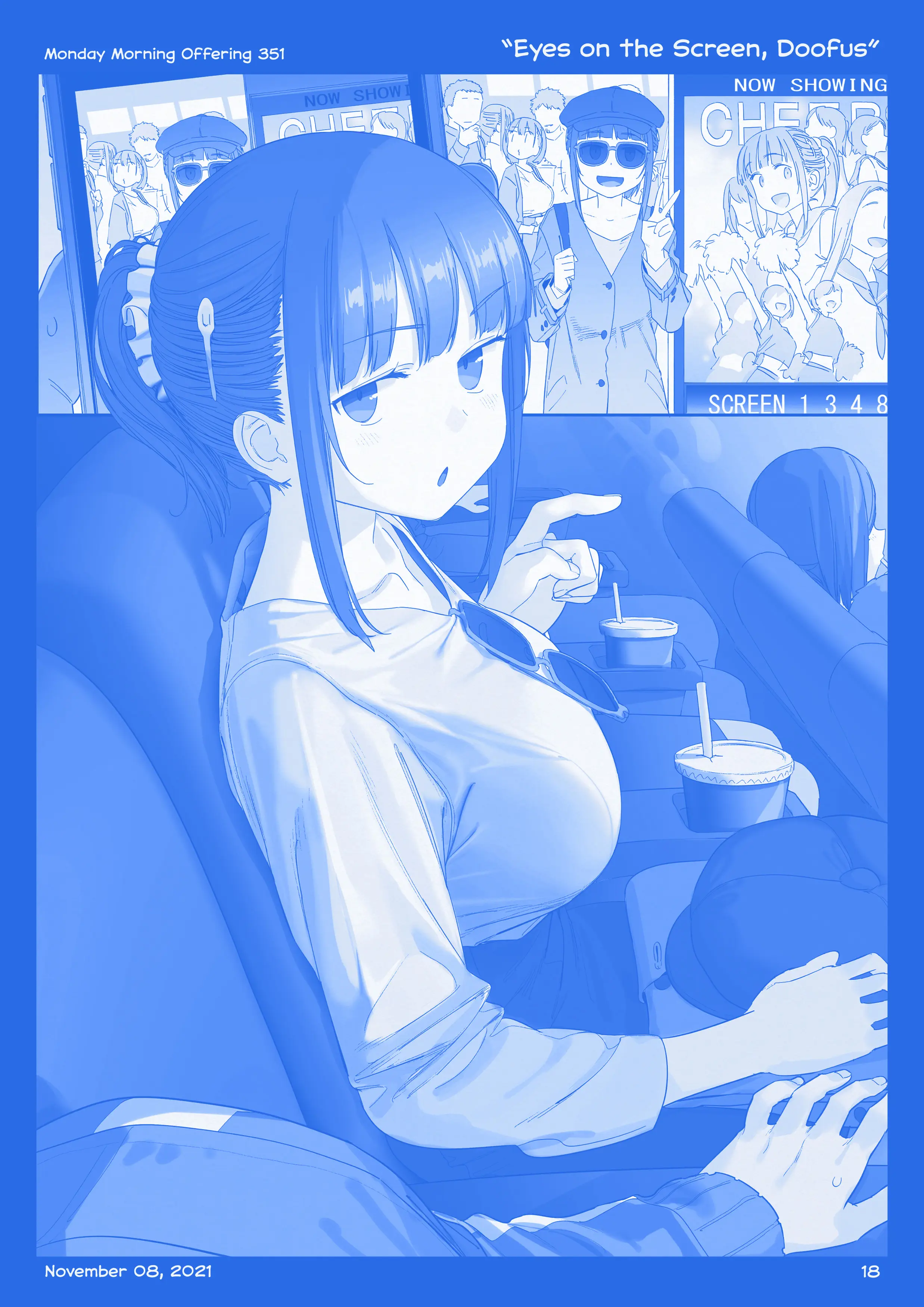 Getsuyoubi No Tawawa (Twitter Webcomic) (Fan Colored) Chapter 40 - page 17