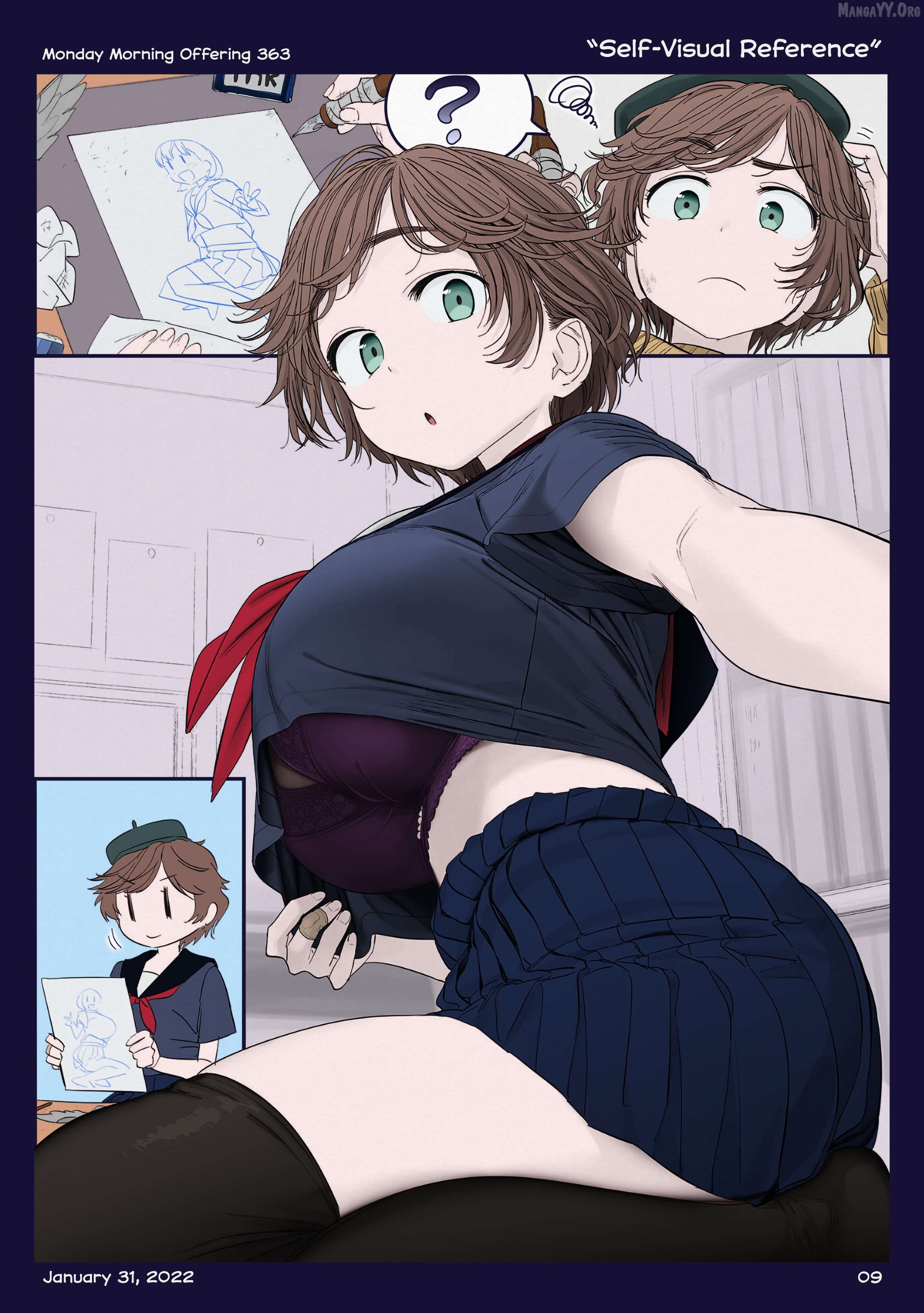 Getsuyoubi No Tawawa (Twitter Webcomic) (Fan Colored) Chapter 42 - page 8