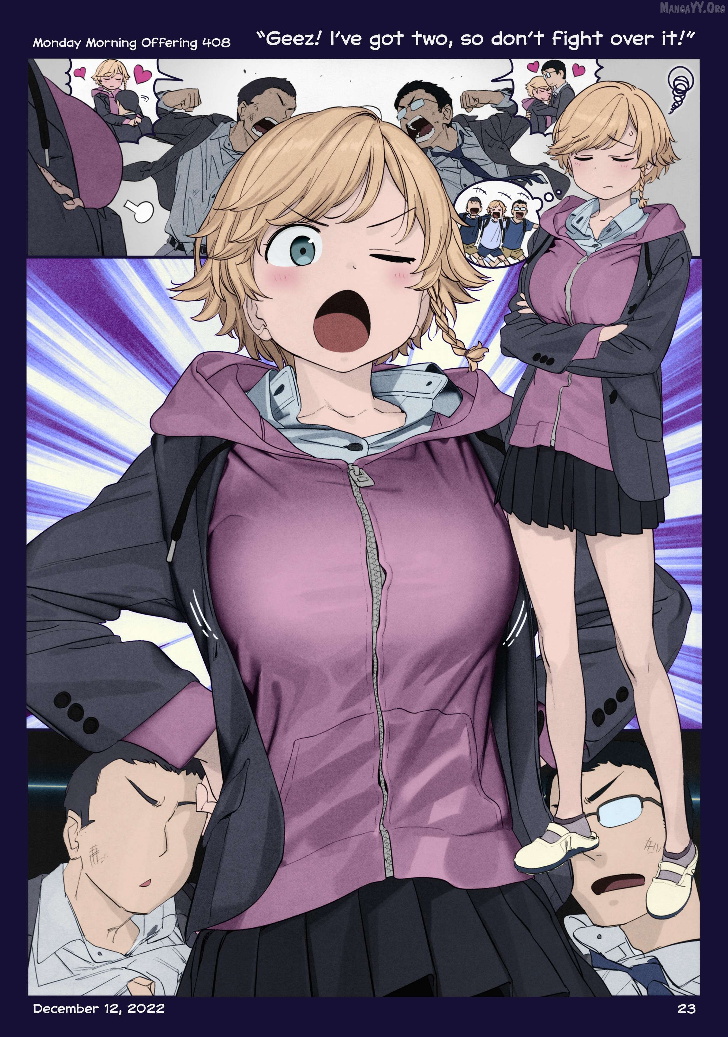 Getsuyoubi No Tawawa (Twitter Webcomic) (Fan Colored) Chapter 44 - page 23